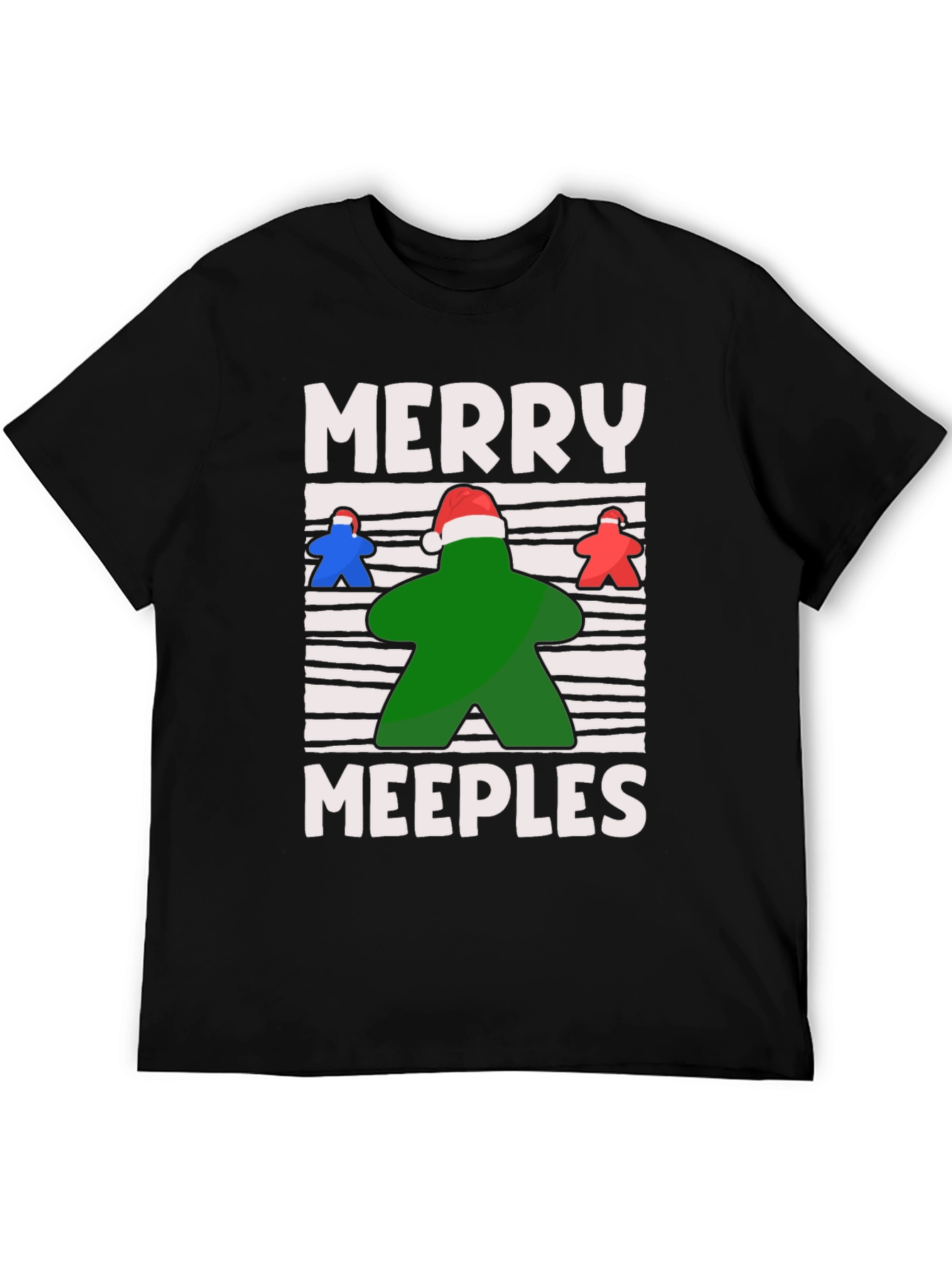 Merry Meeples Christmas Board Game T-Shirt