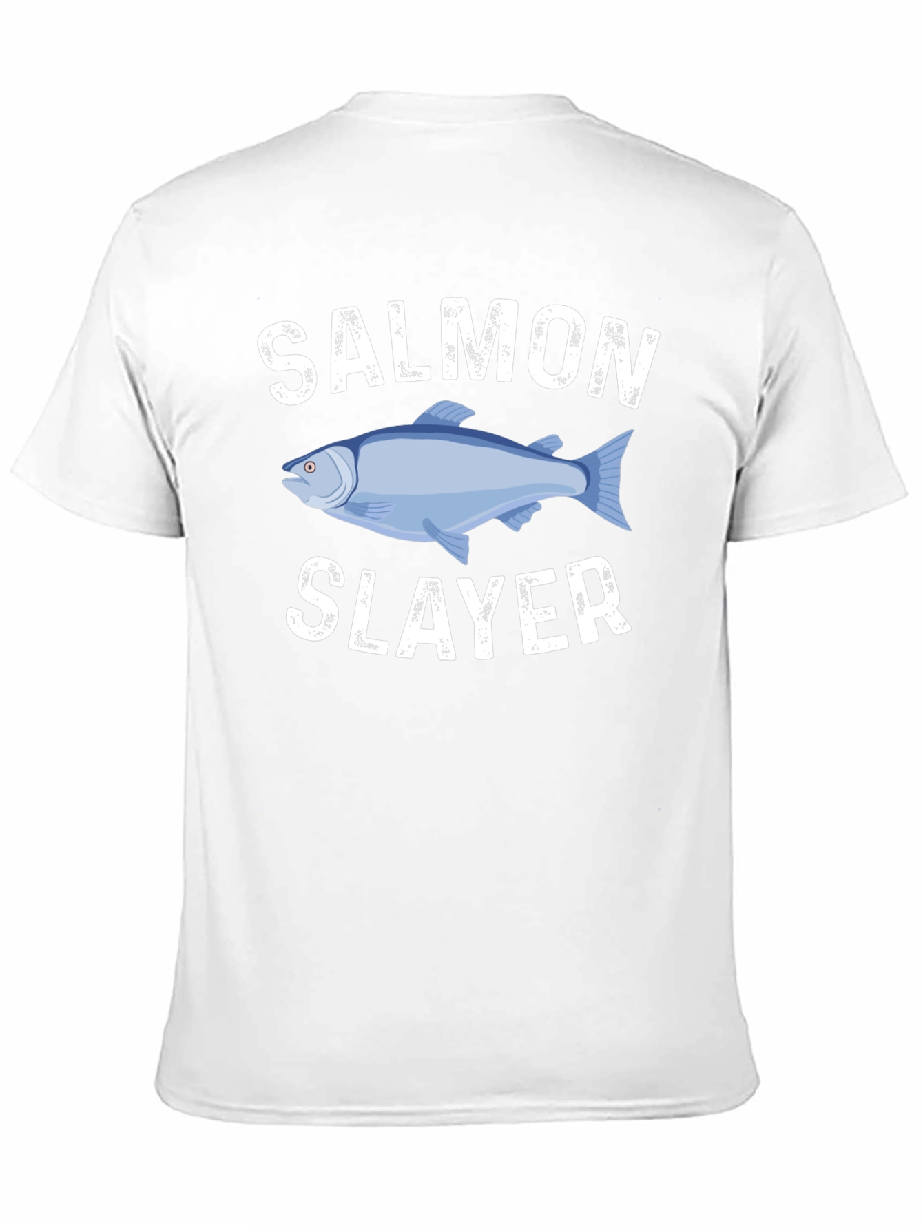 Salmon Slayer Graphic Tee - Fishing Humor T-Shirt