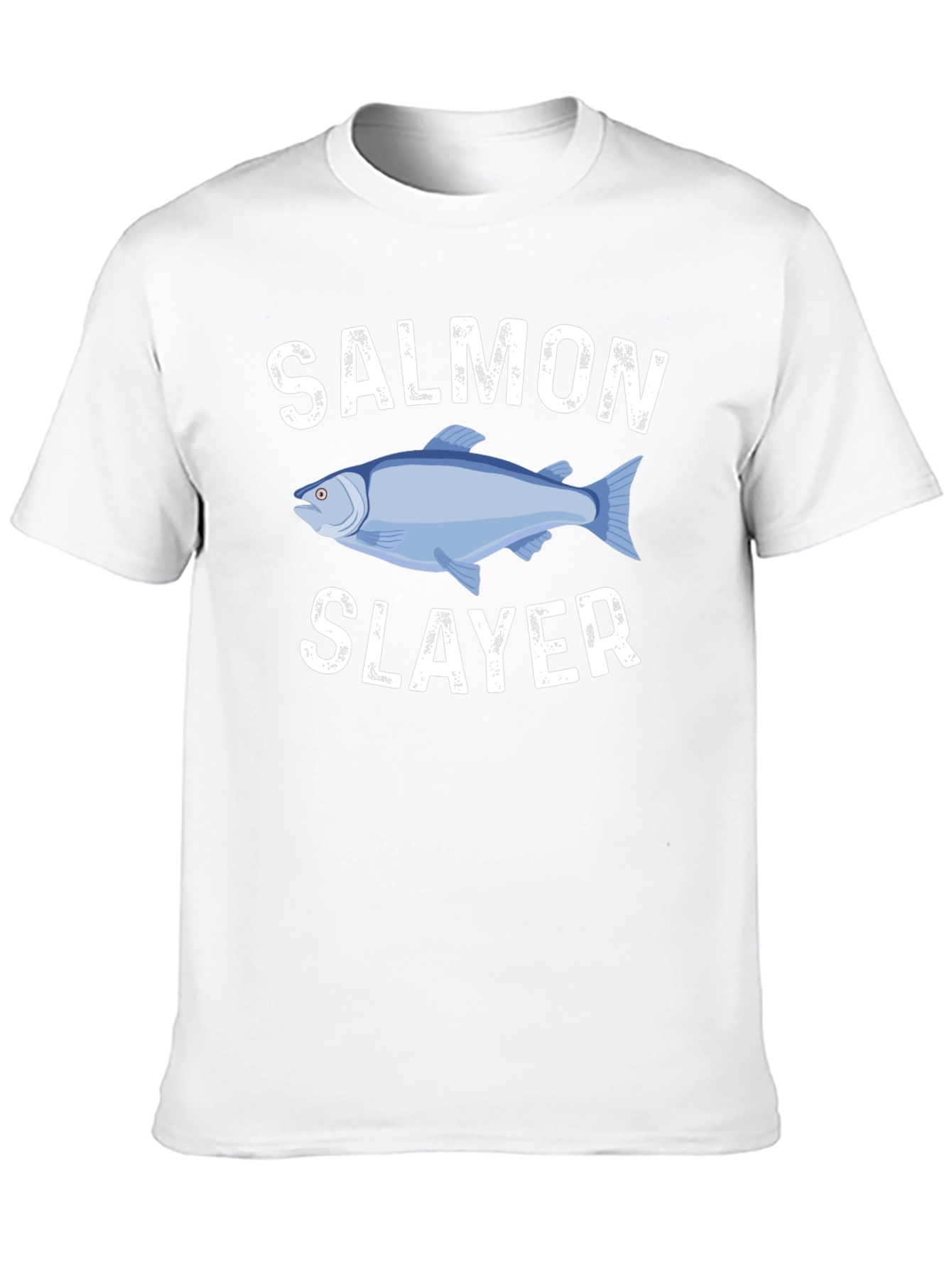 Salmon Slayer Graphic Tee - Fishing Humor T-Shirt
