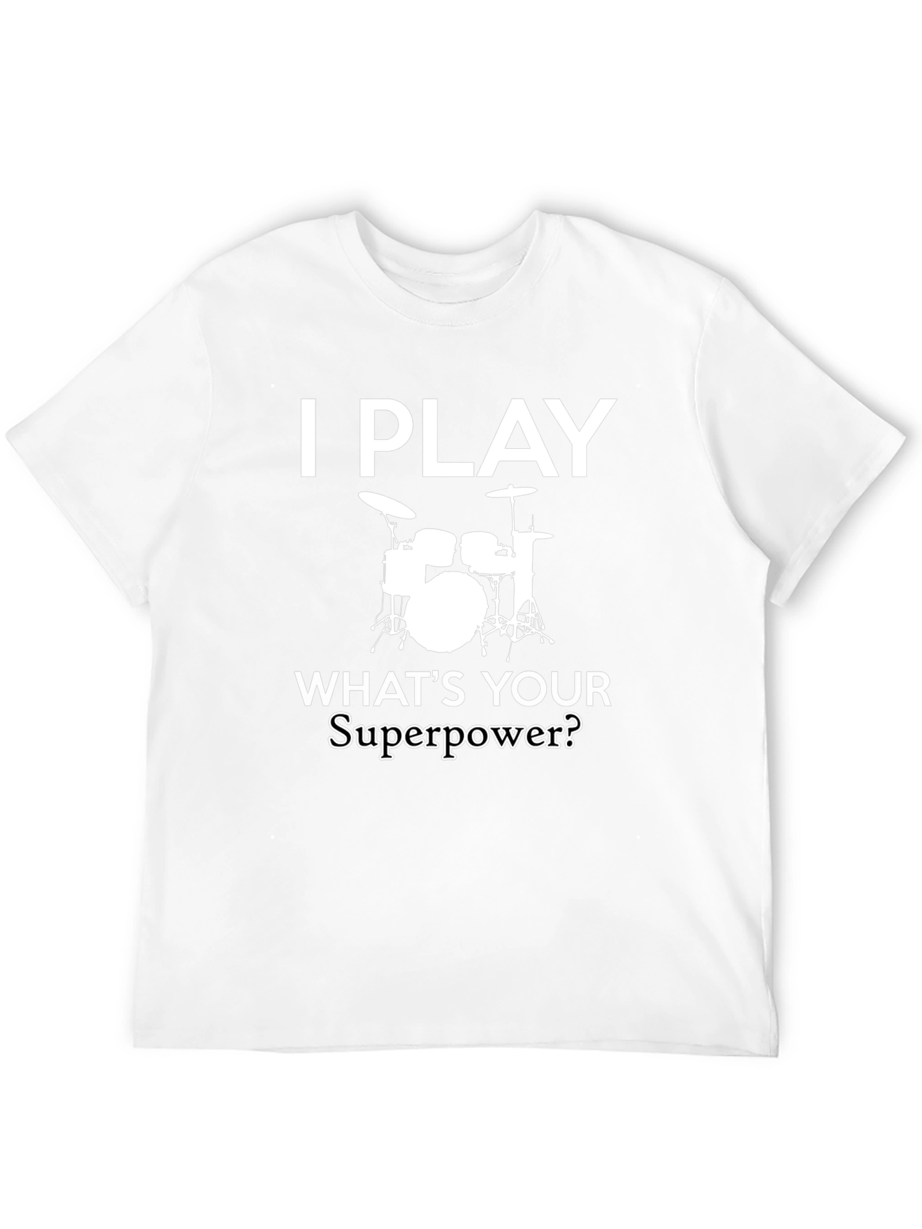 Drummer Superpower Black T-Shirt