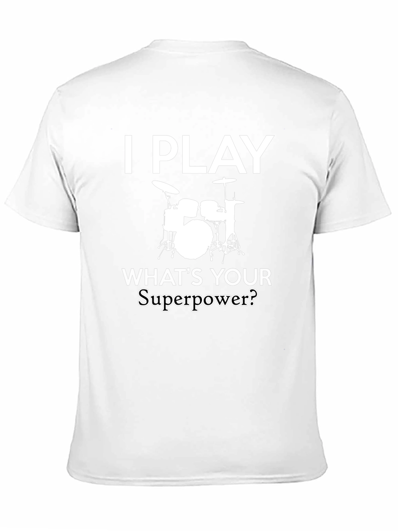 Drummer Superpower Black T-Shirt