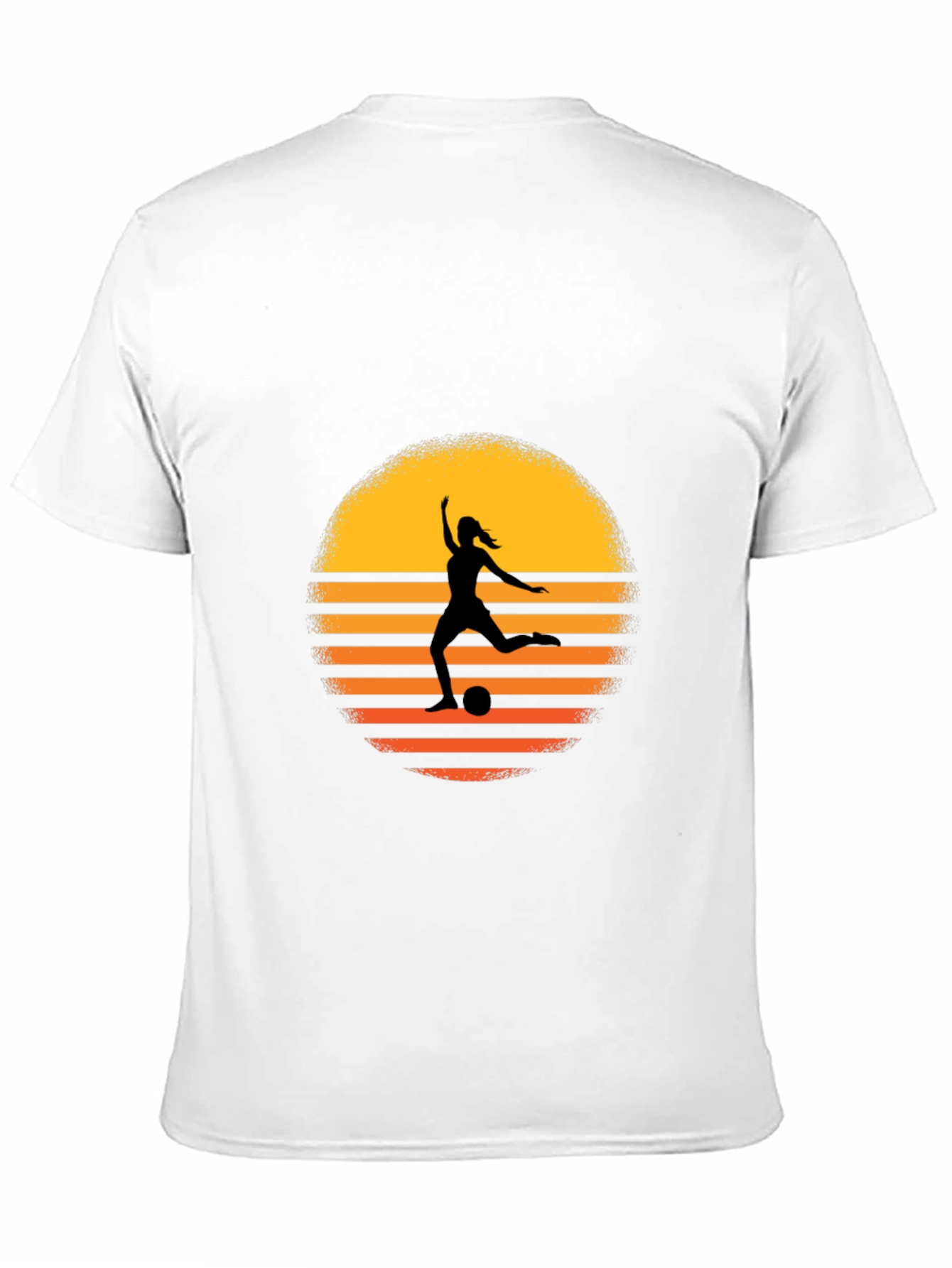 Sunset Soccer Silhouette Graphic Tee