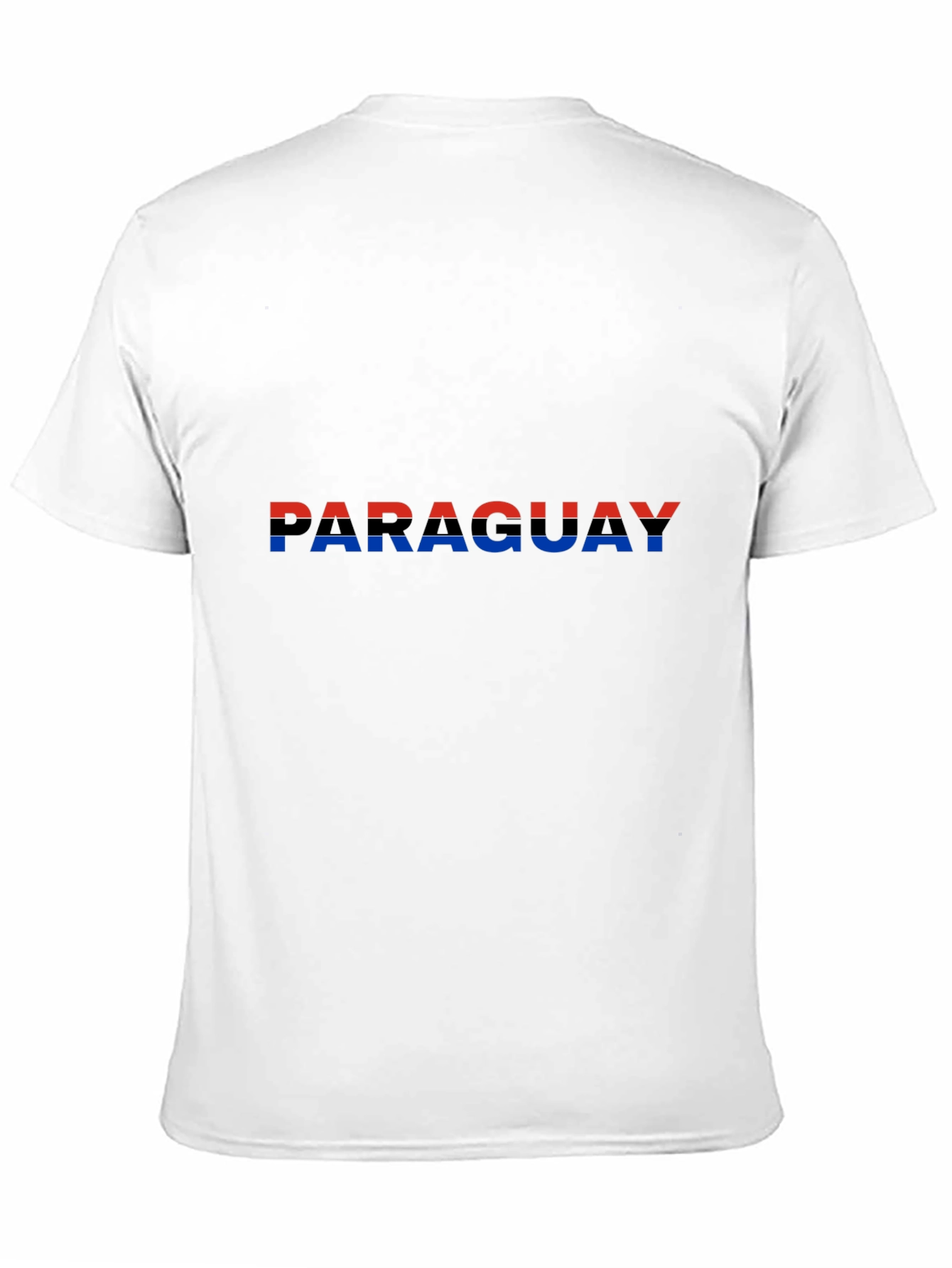 Paraguay Flag Graphic Tee - Black Cotton T-Shirt