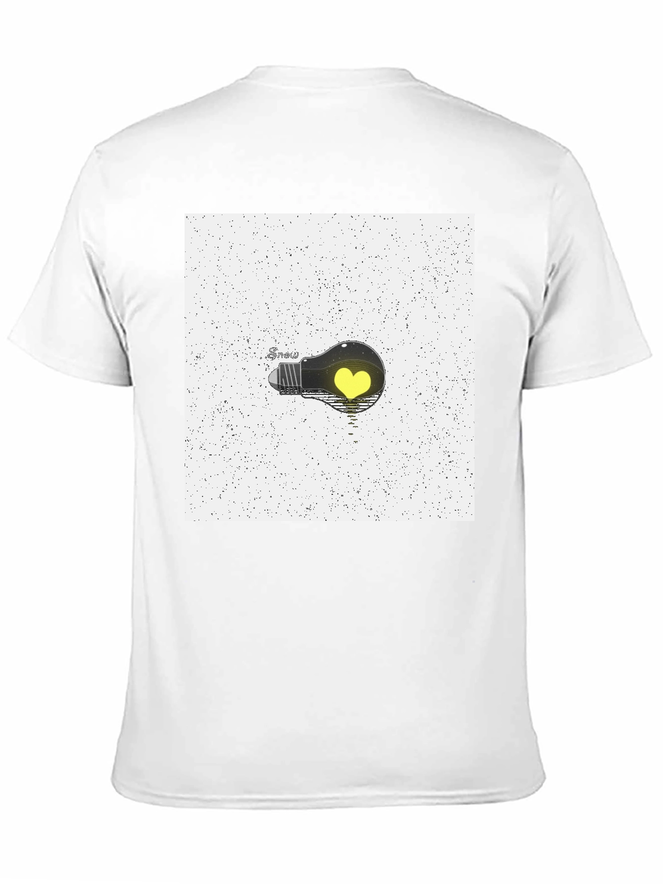 Heart Lightbulb Graphic Tee - Black
