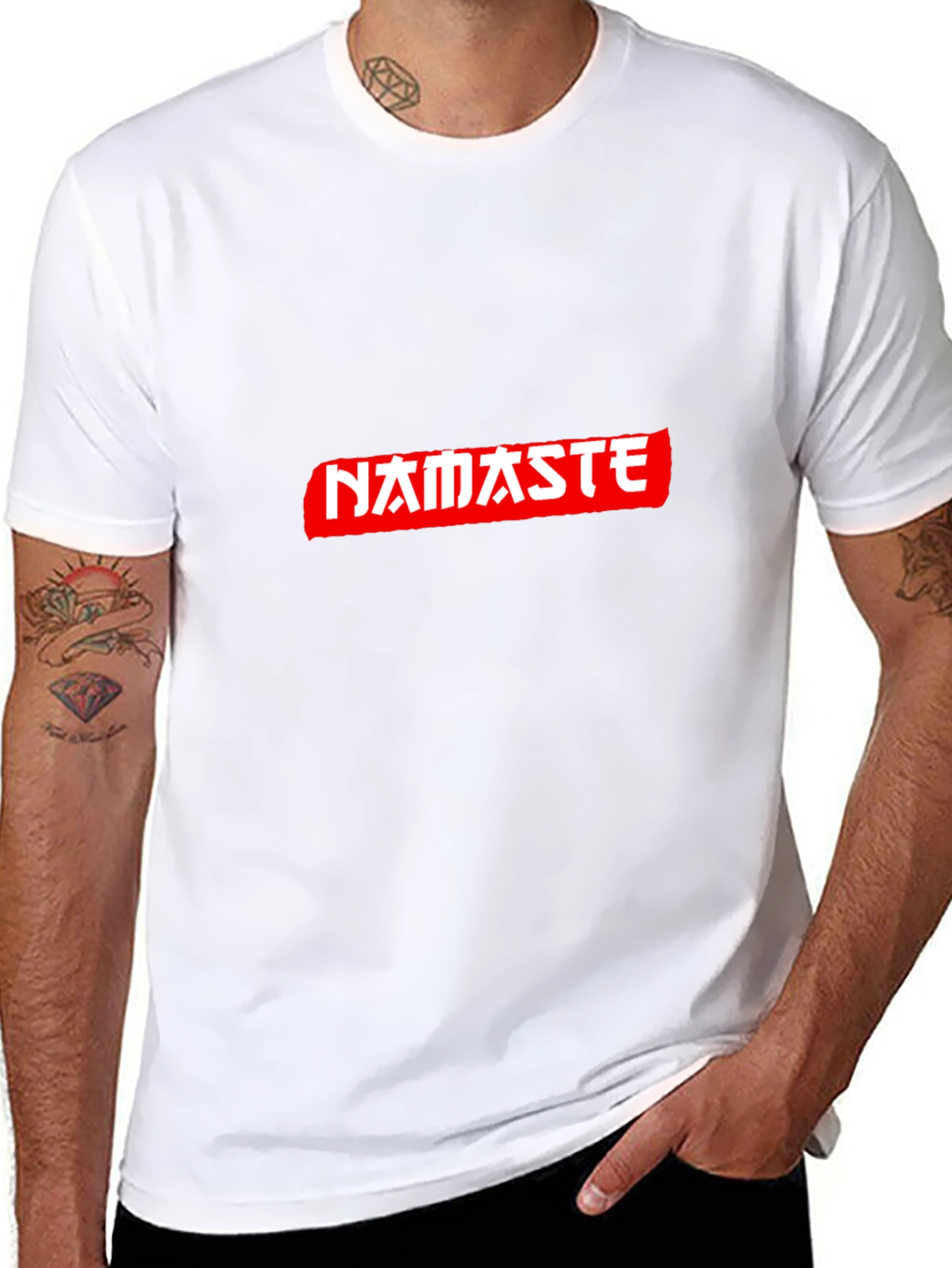 Namaste Graphic Tee - Casual Black T-Shirt