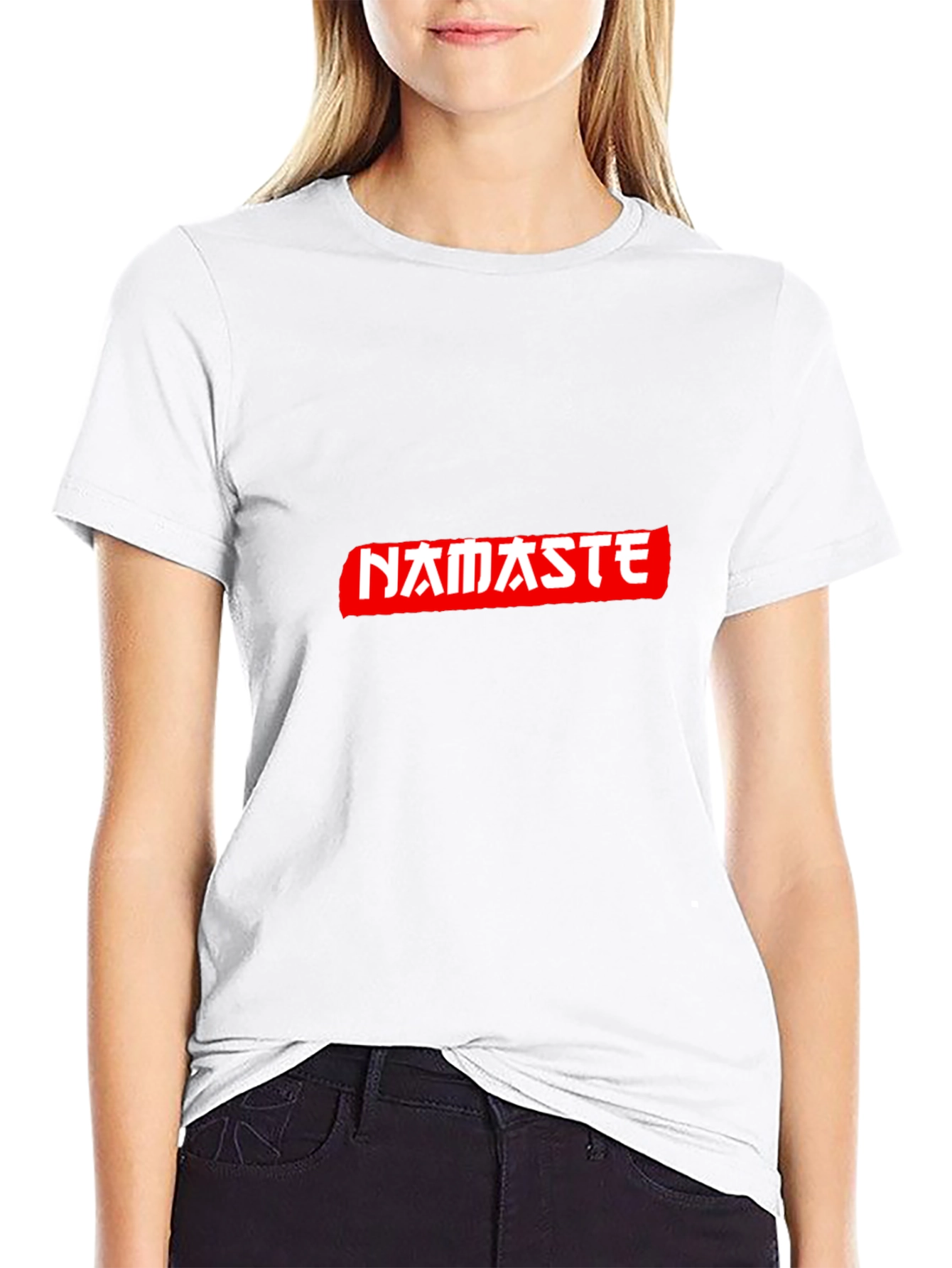 Namaste Graphic Tee - Casual Black T-Shirt