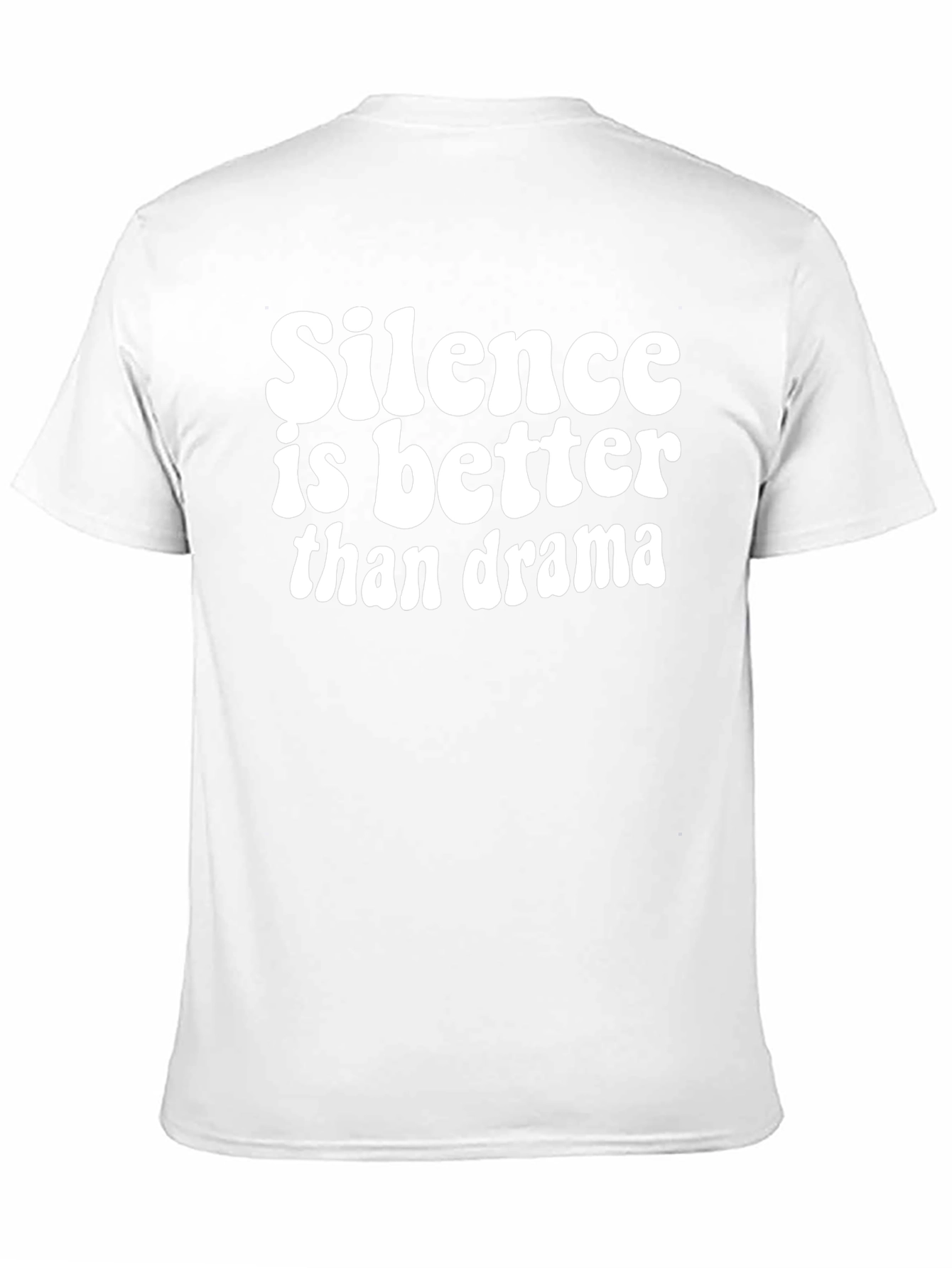 Silence Is Better Than Drama Black Graphic T-Shirt