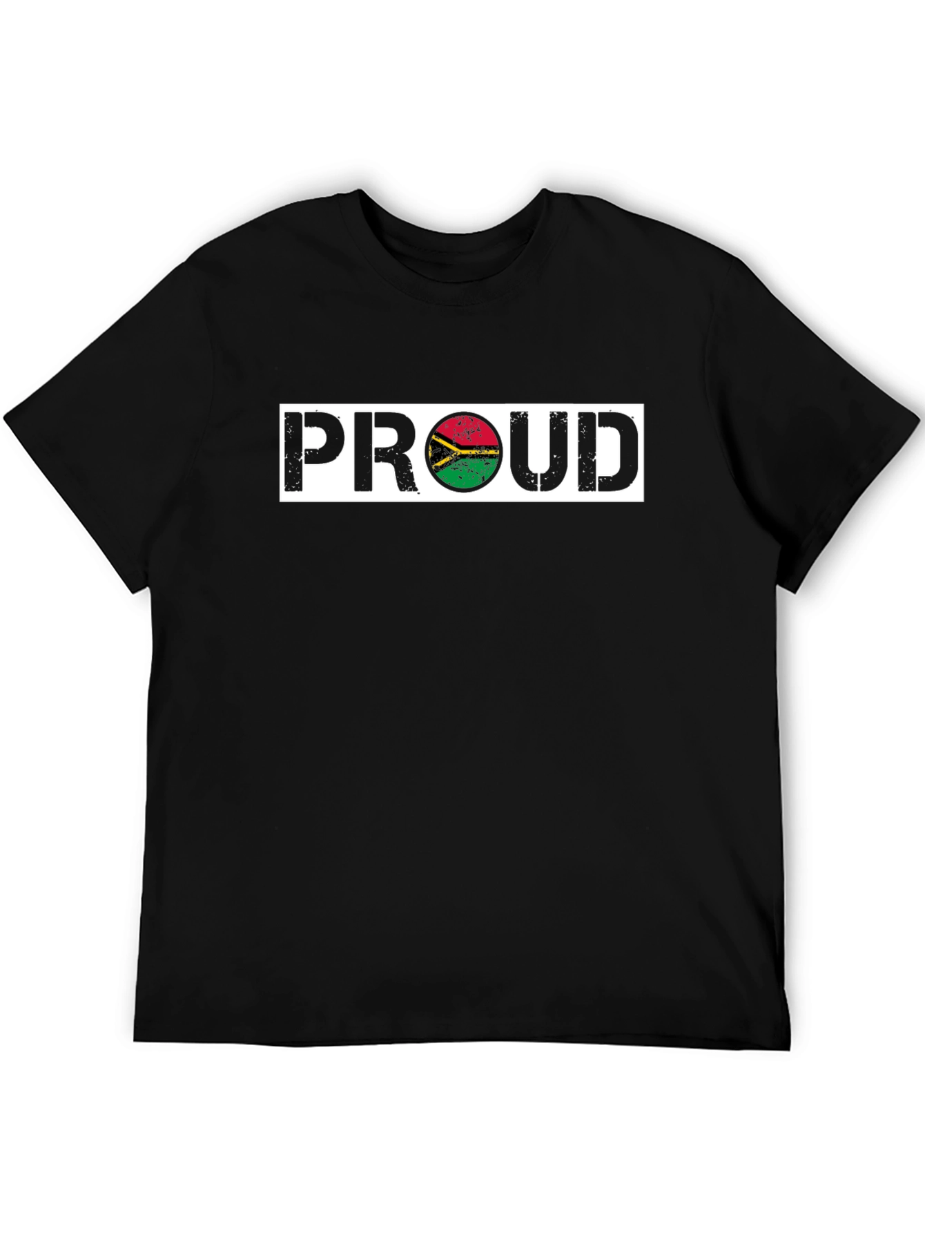 Proud Vanuatu Flag T-Shirt - Black Graphic Tee