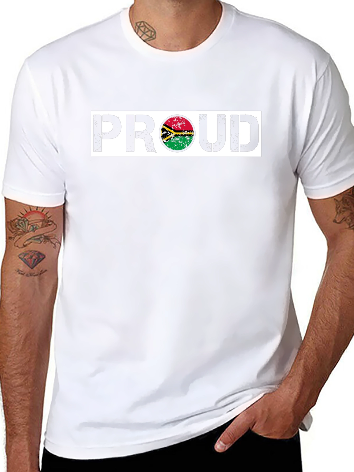 Proud Vanuatu Flag T-Shirt - Black Graphic Tee