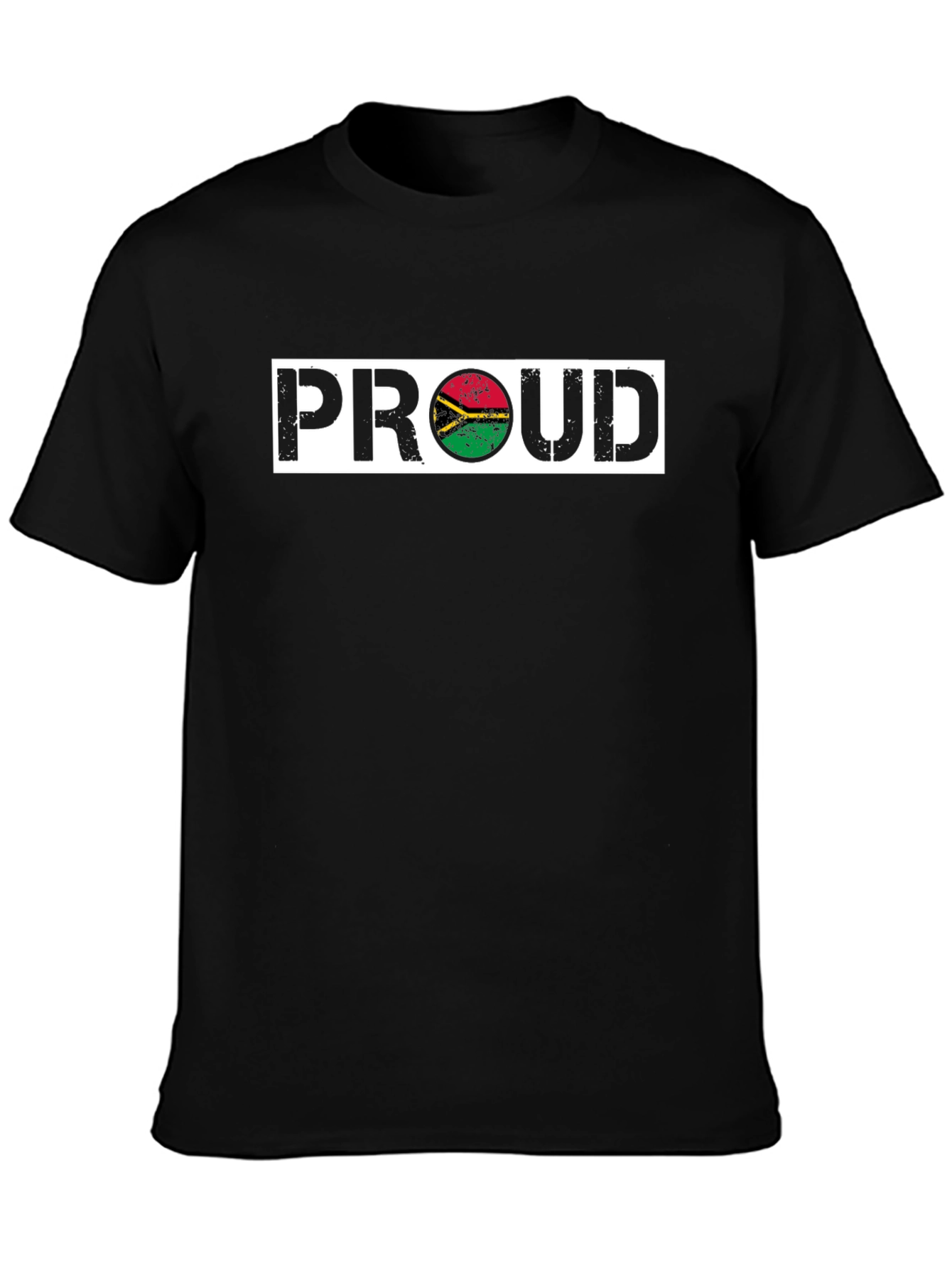 Proud Vanuatu Flag T-Shirt - Black Graphic Tee