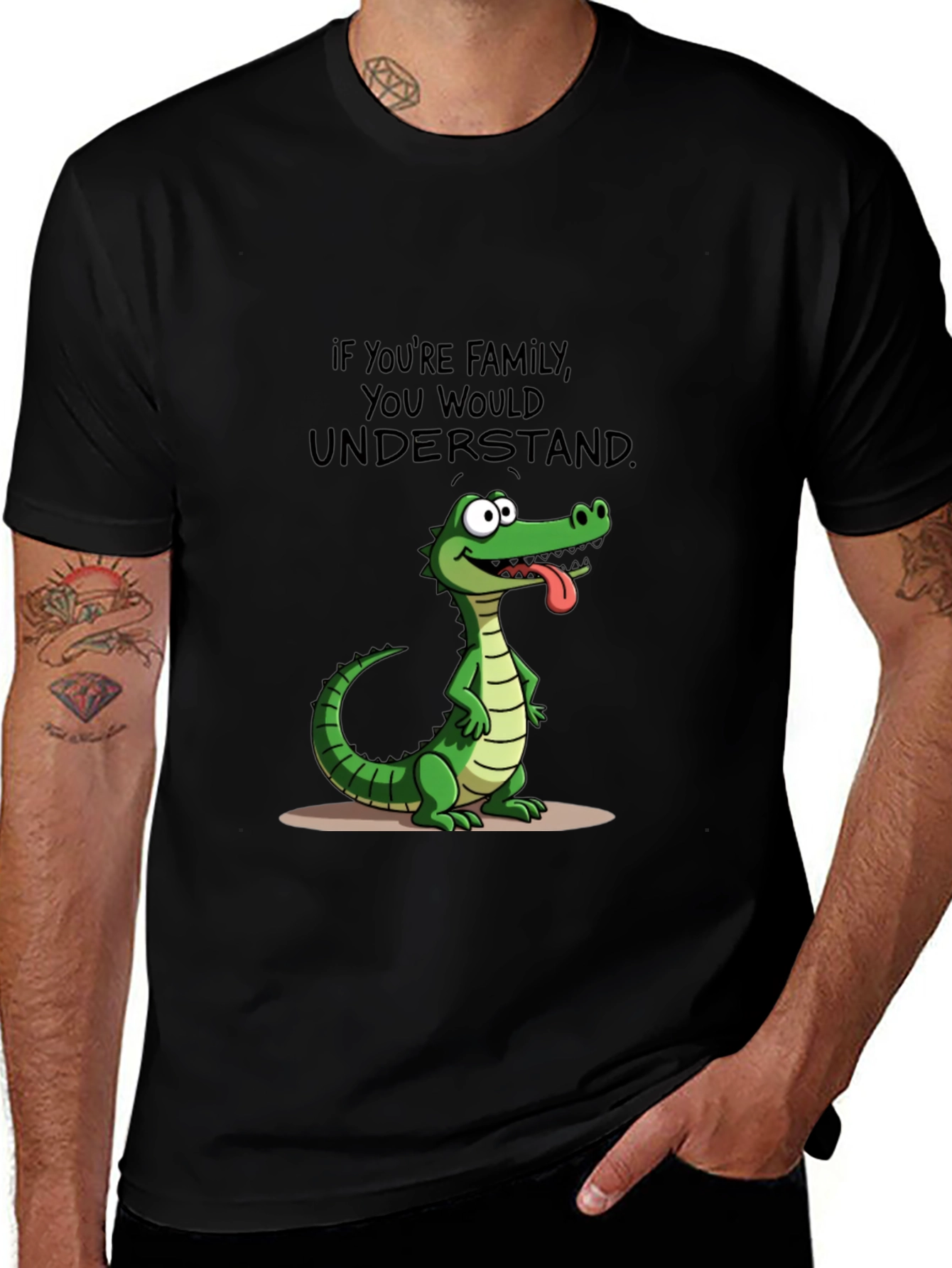 Family Humor T-Shirt: Crocodile Design