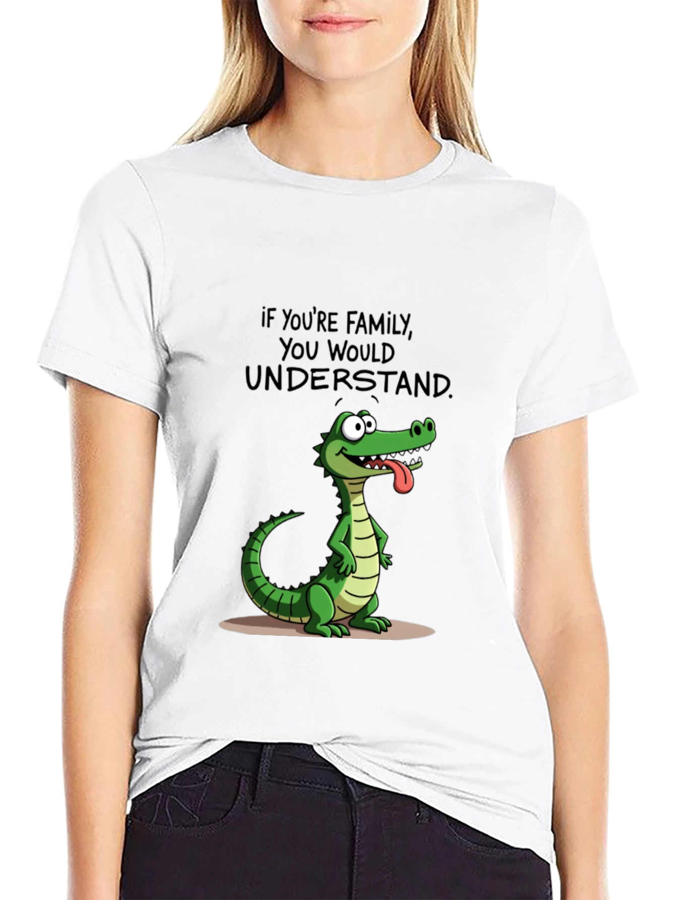 Family Humor T-Shirt: Crocodile Design