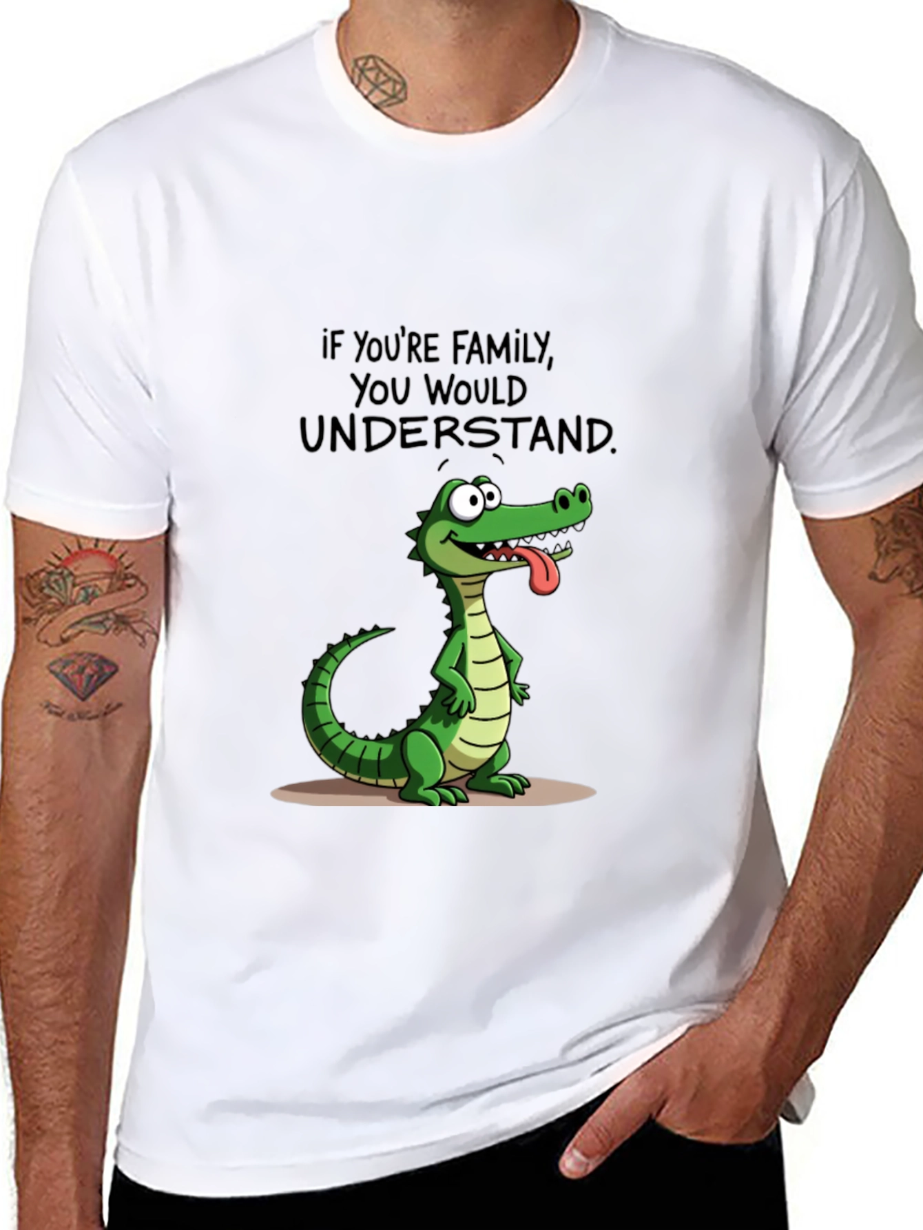 Family Humor T-Shirt: Crocodile Design