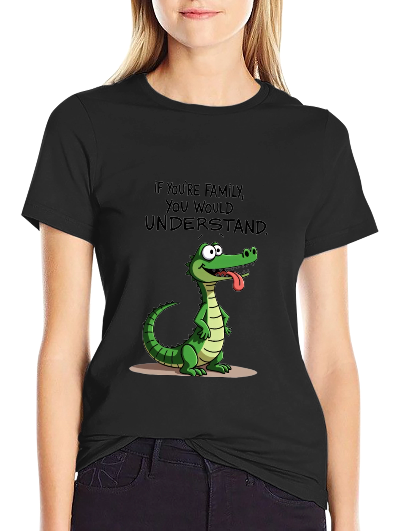 Family Humor T-Shirt: Crocodile Design