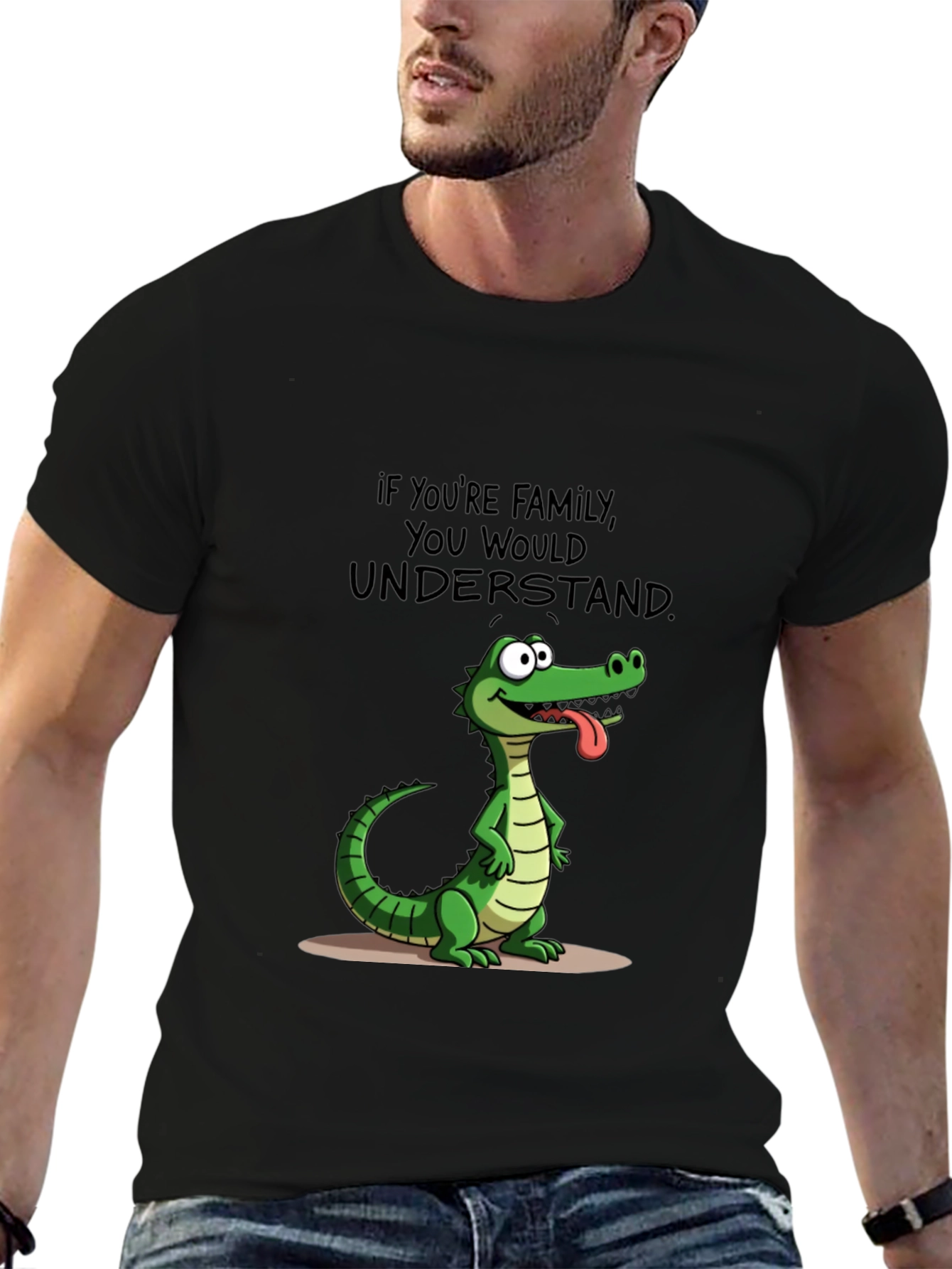 Family Humor T-Shirt: Crocodile Design