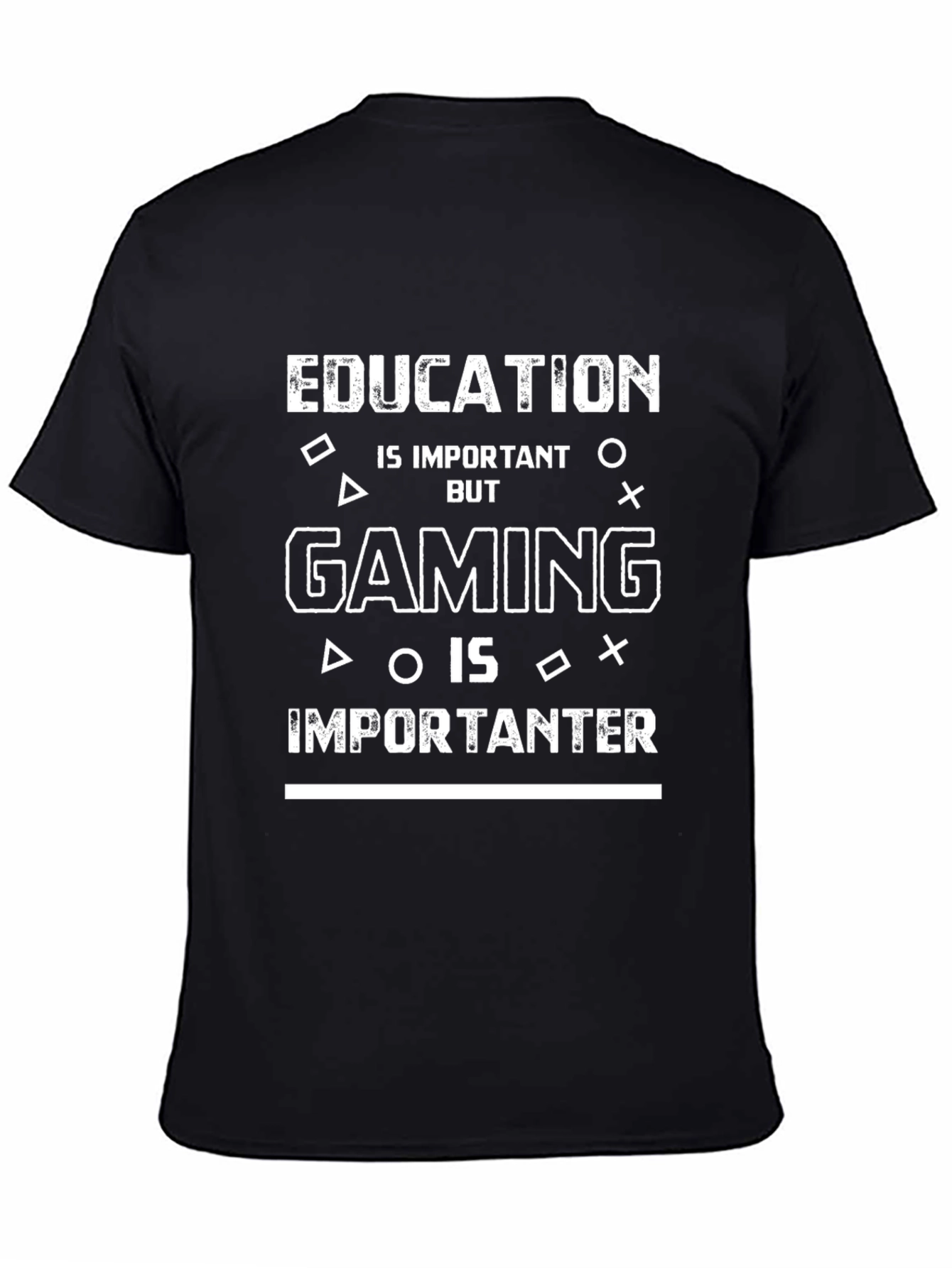 Education vs Gaming T-Shirt - Gamers Tee