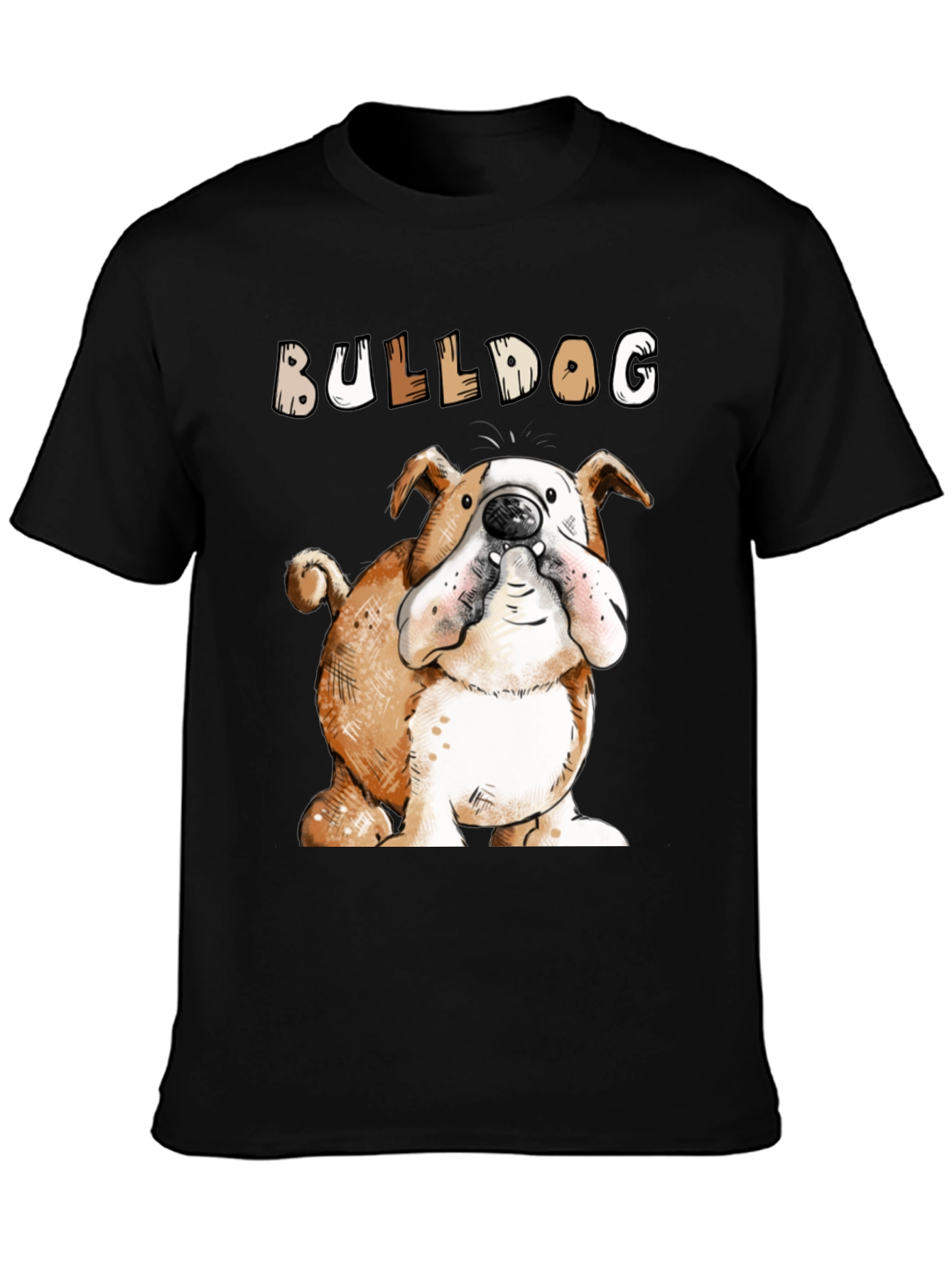 Bulldog Cartoon Graphic T-Shirt