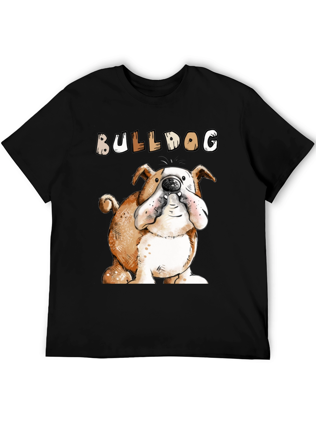 Bulldog Cartoon Graphic T-Shirt