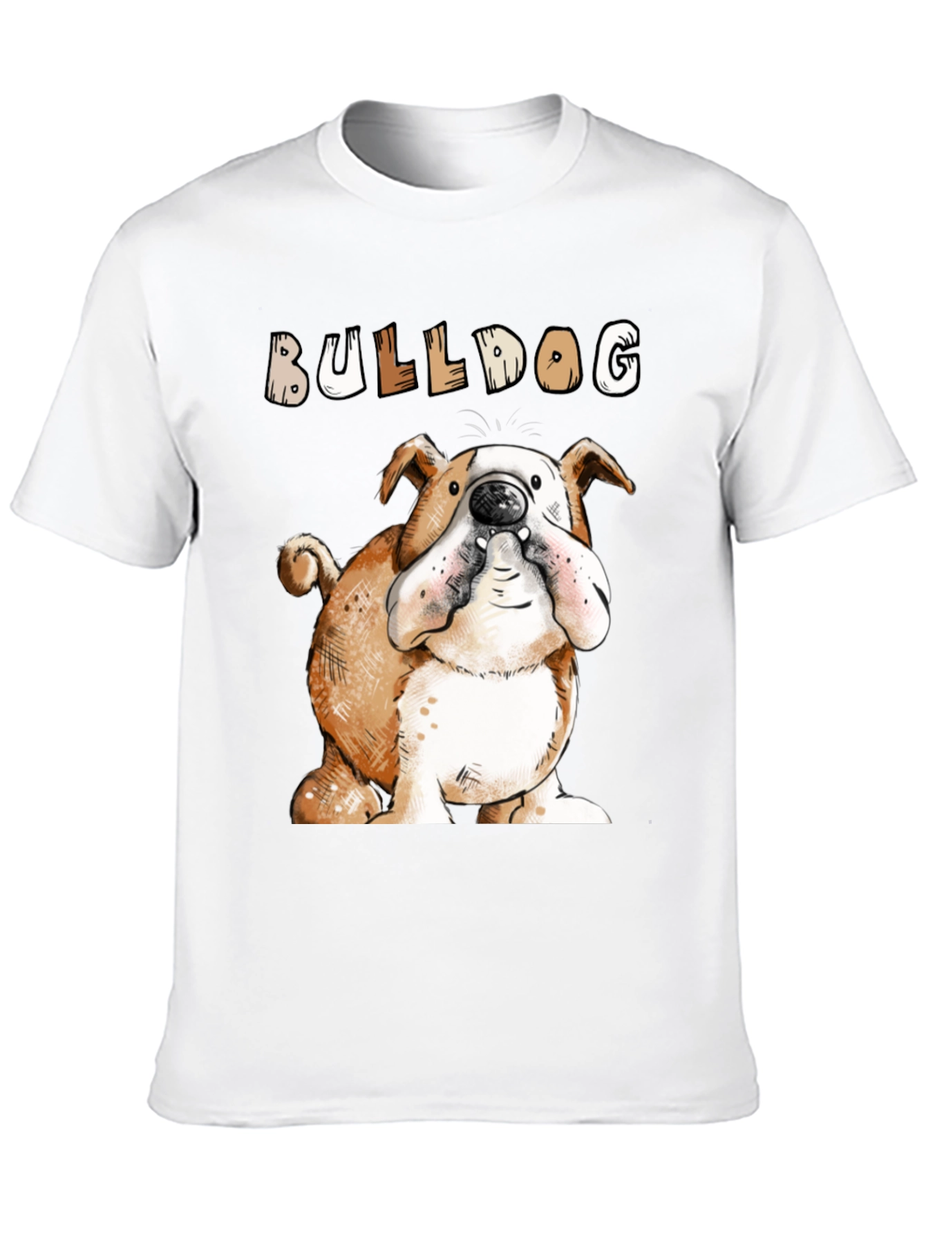Bulldog Cartoon Graphic T-Shirt