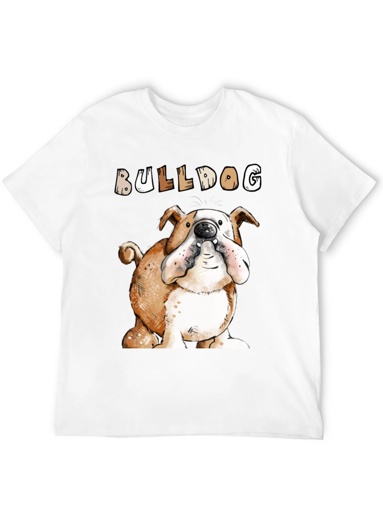 Bulldog Cartoon Graphic T-Shirt