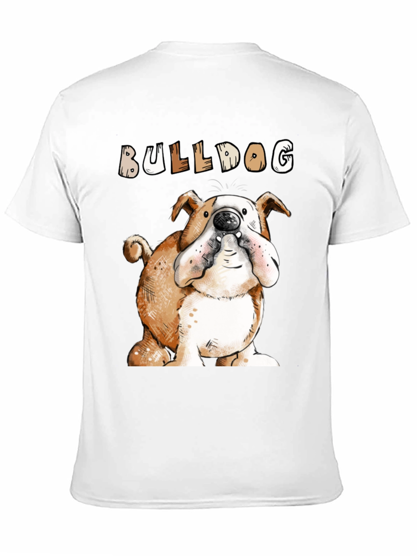 Bulldog Cartoon Graphic T-Shirt