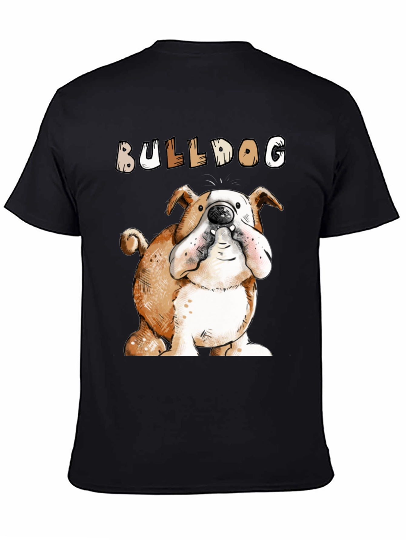 Bulldog Cartoon Graphic T-Shirt