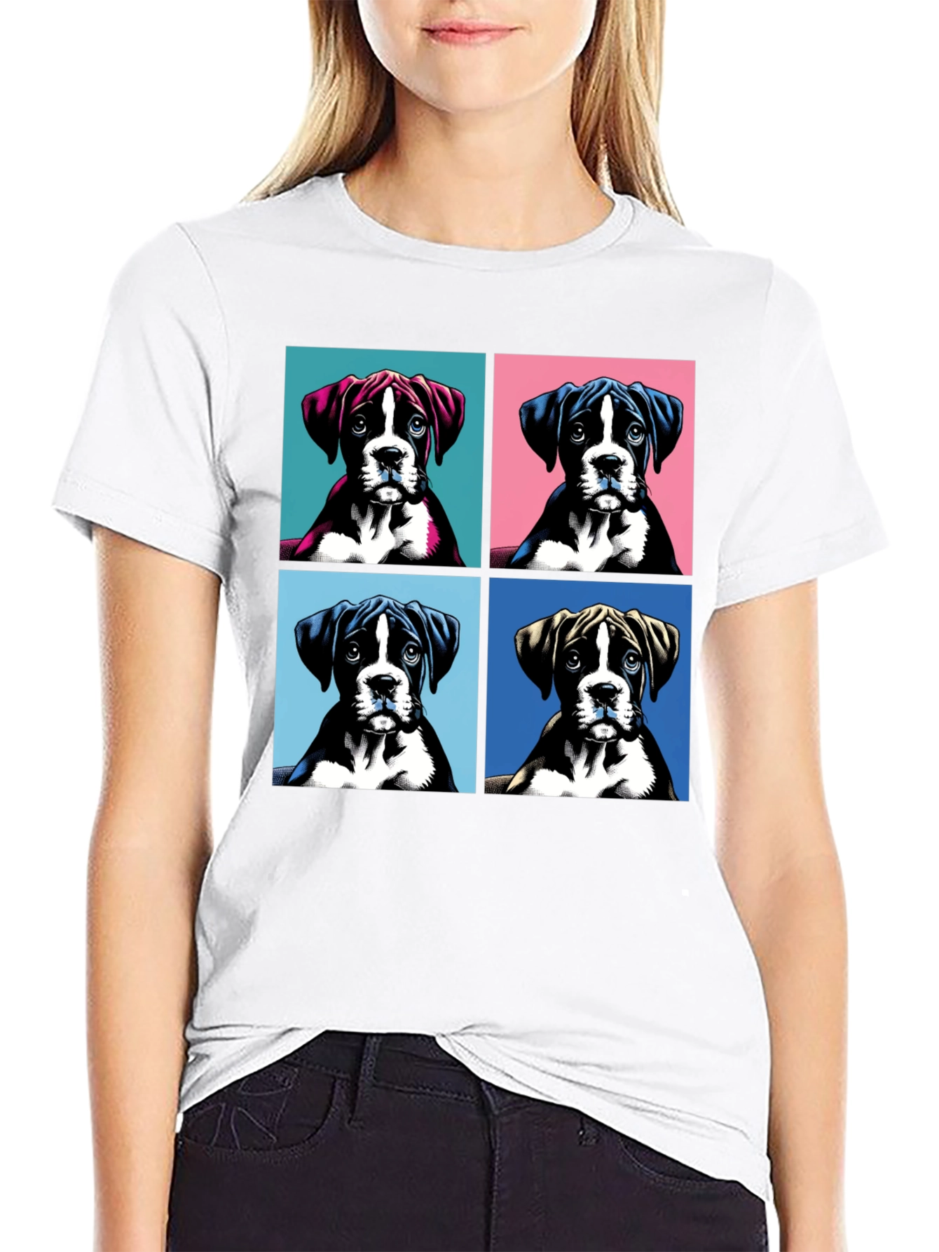 Boxer Dog Pop Art T-Shirt - Unique Graphic Tee