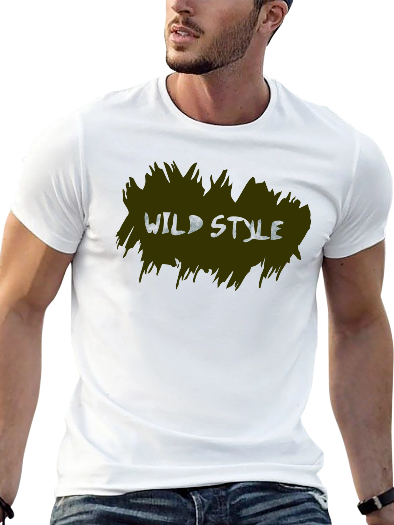 Wild Style Graphic Print Black T-Shirt