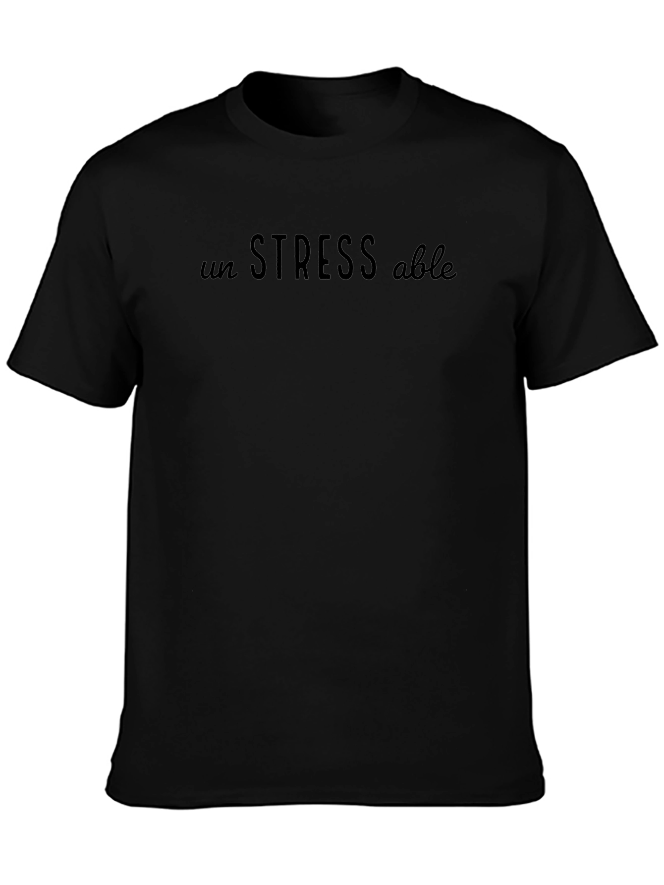 Unstressable Black Graphic T-Shirt