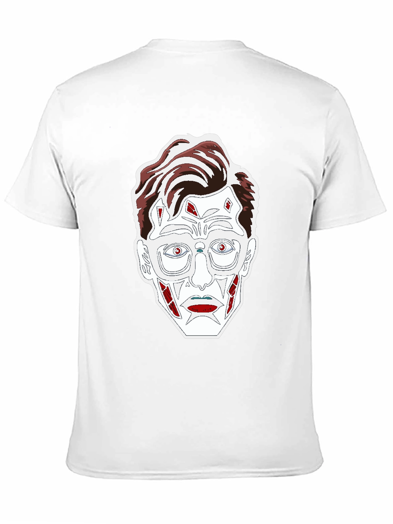 Graphic Print T-Shirt - Striking Zombie Face Design
