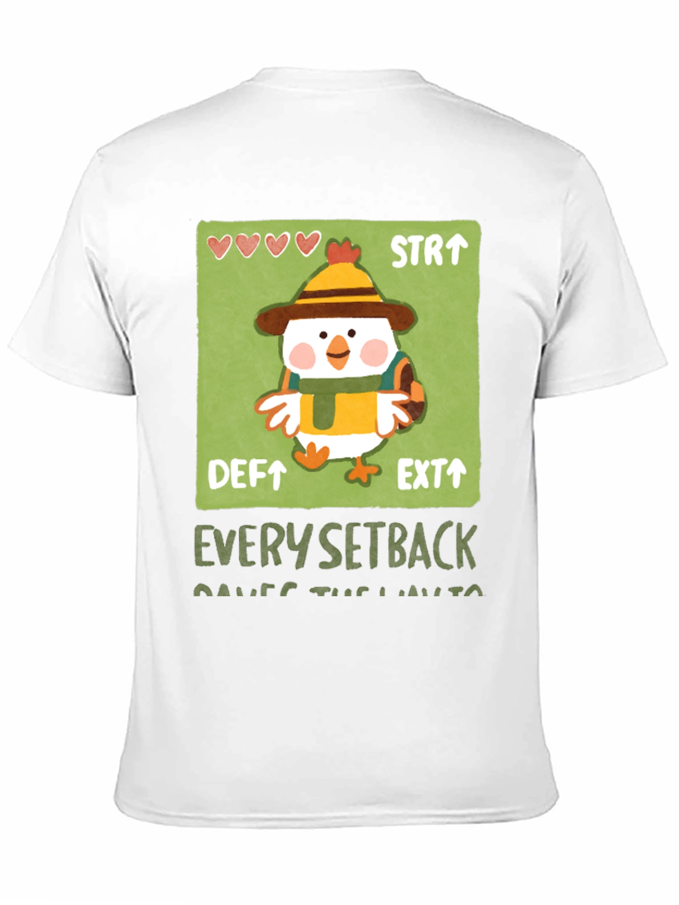 Chicken Game Character Graphic T-Shirt