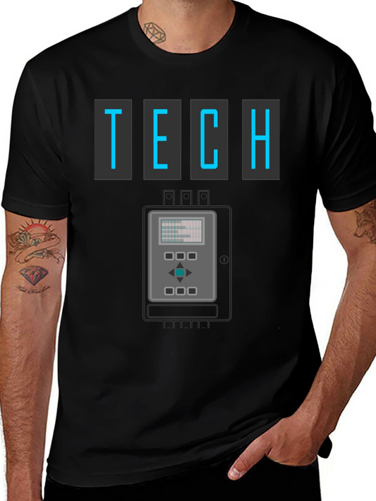 Retro Tech Graphic T-Shirt - Cool Geeky Design