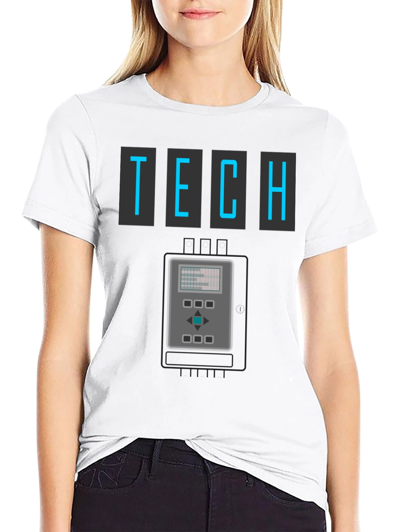 Retro Tech Graphic T-Shirt - Cool Geeky Design