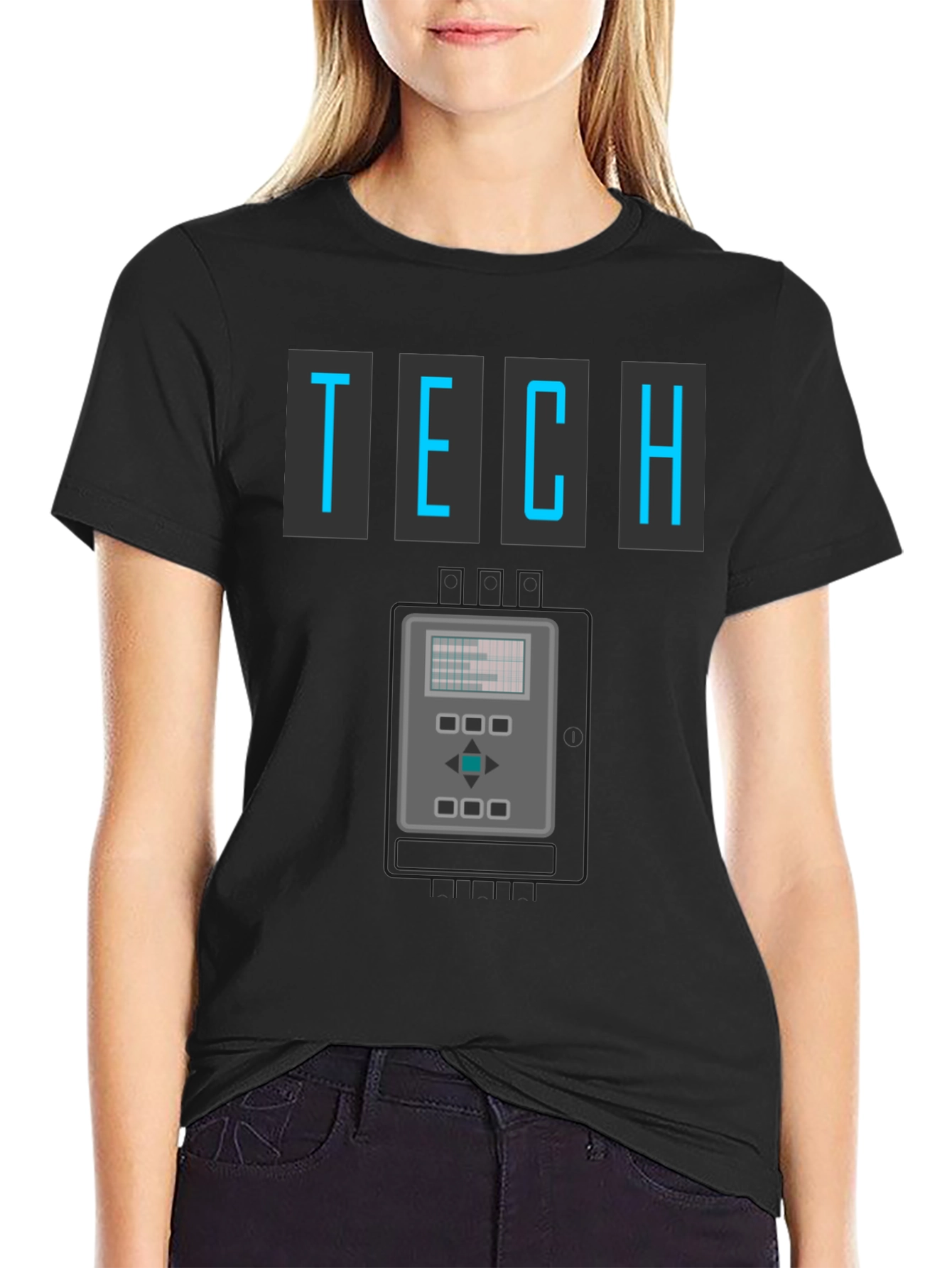 Retro Tech Graphic T-Shirt - Cool Geeky Design