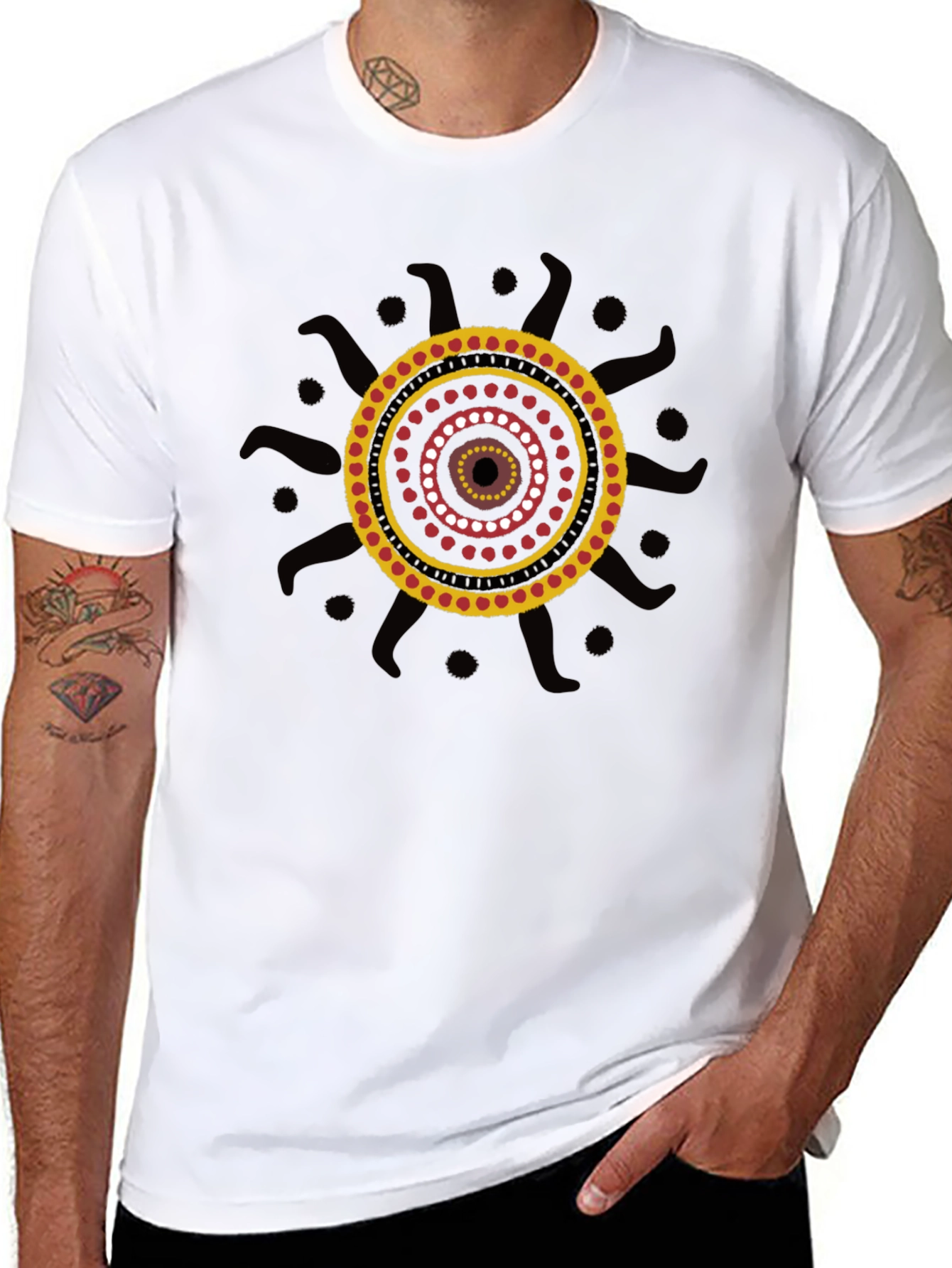 Aboriginal Art Black T-Shirt