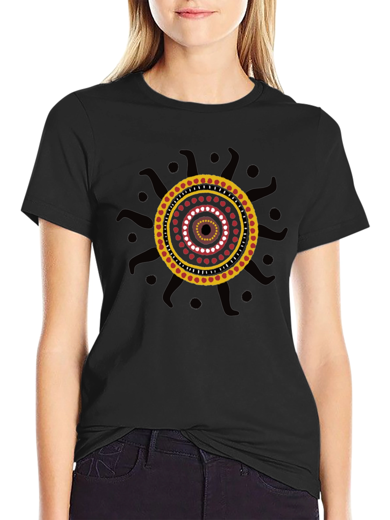 Aboriginal Art Black T-Shirt