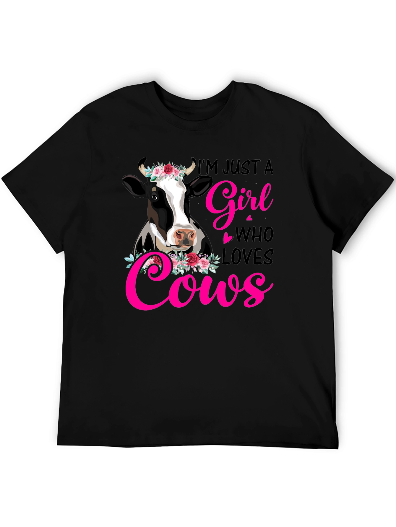 Im Just a Girl Who Loves Cows Graphic Tee