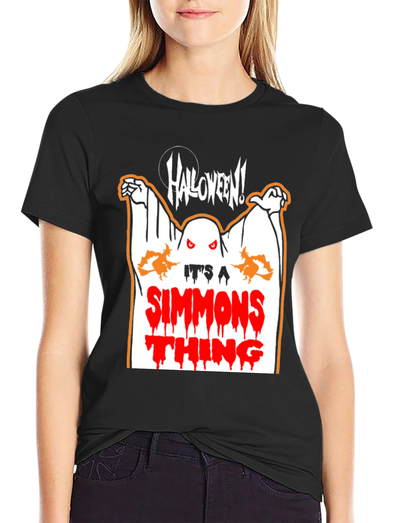 Halloween Simmons Thing Black T-Shirt