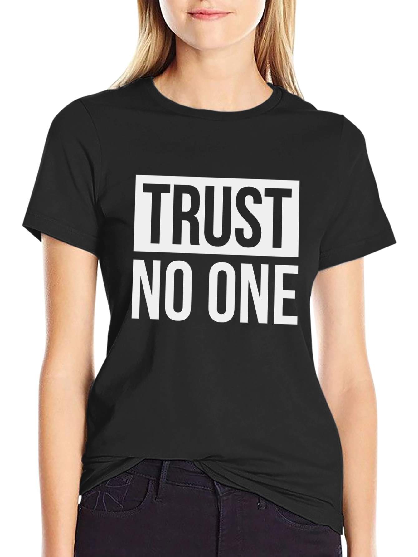 Trust No One Graphic Tee - Mens Black T-Shirt