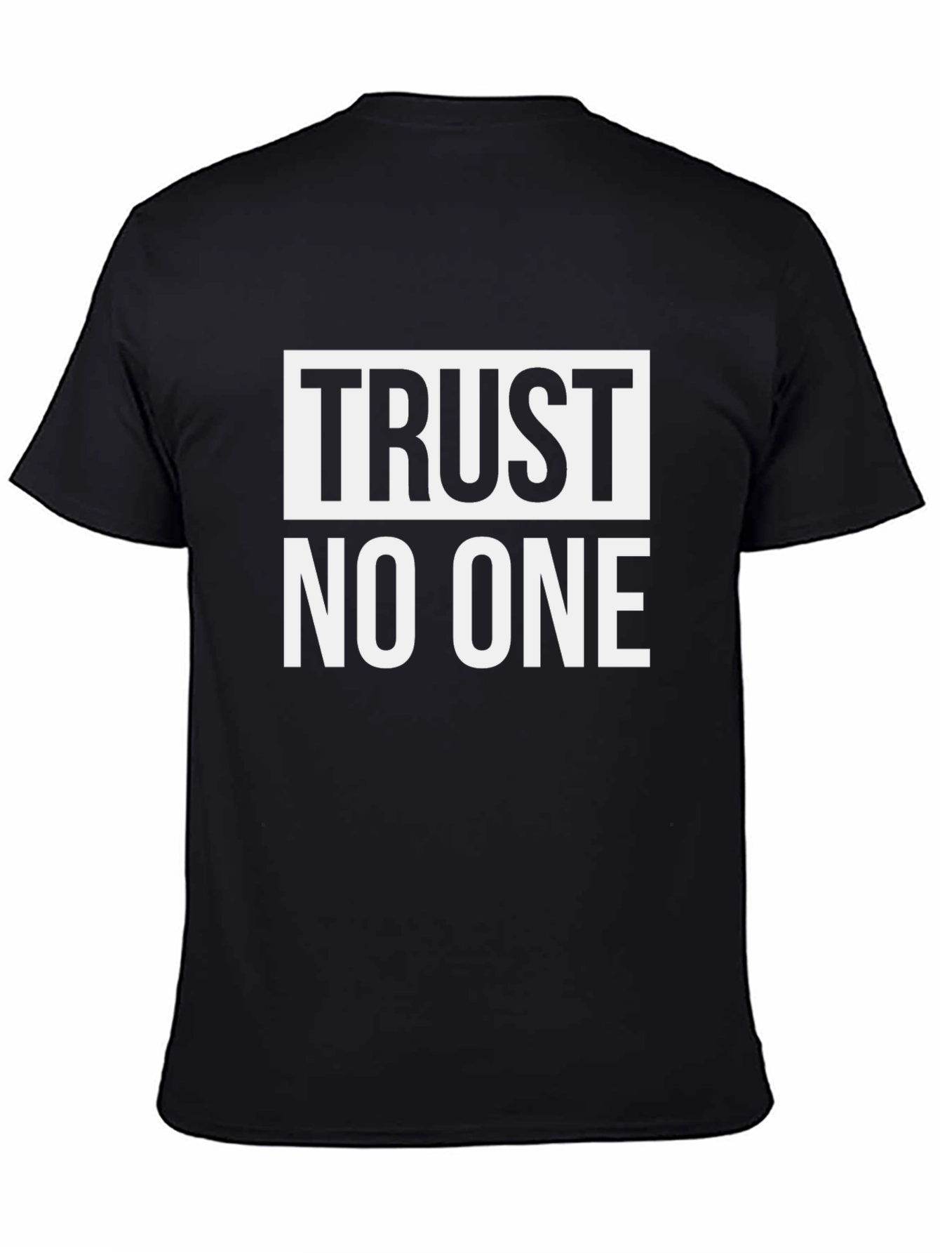Trust No One Graphic Tee - Mens Black T-Shirt