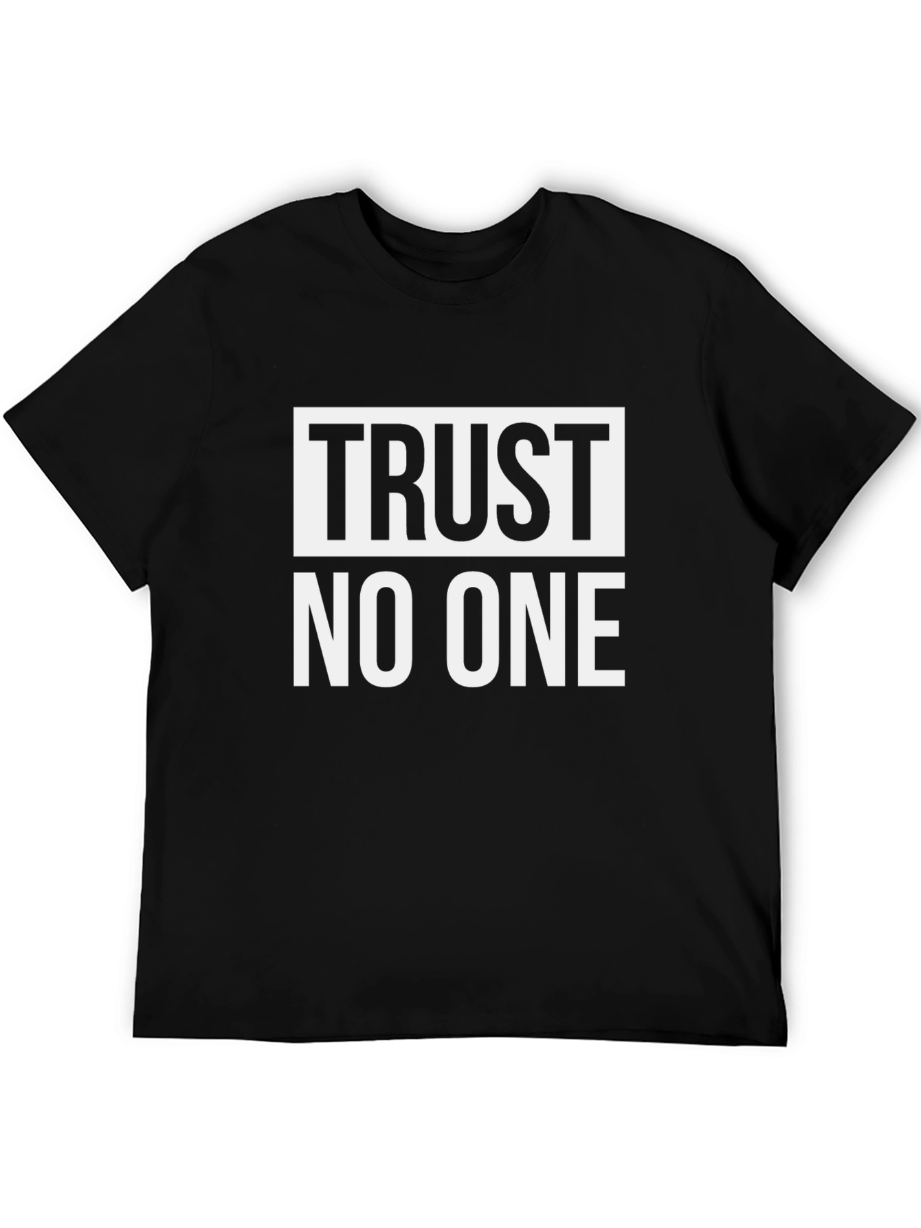 Trust No One Graphic Tee - Mens Black T-Shirt