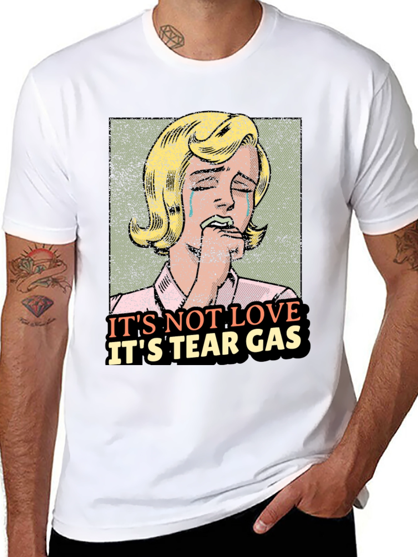 Its Not Love Its Tear Gas Graphic Tee
