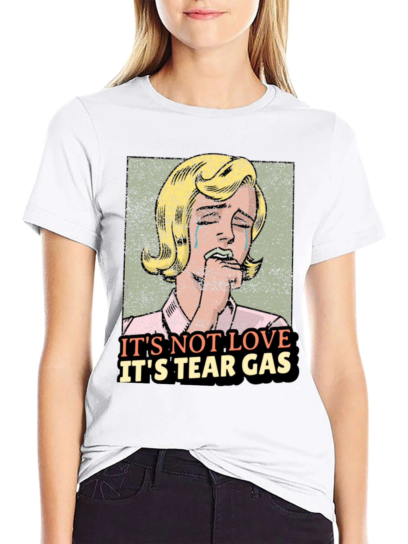 Its Not Love Its Tear Gas Graphic Tee