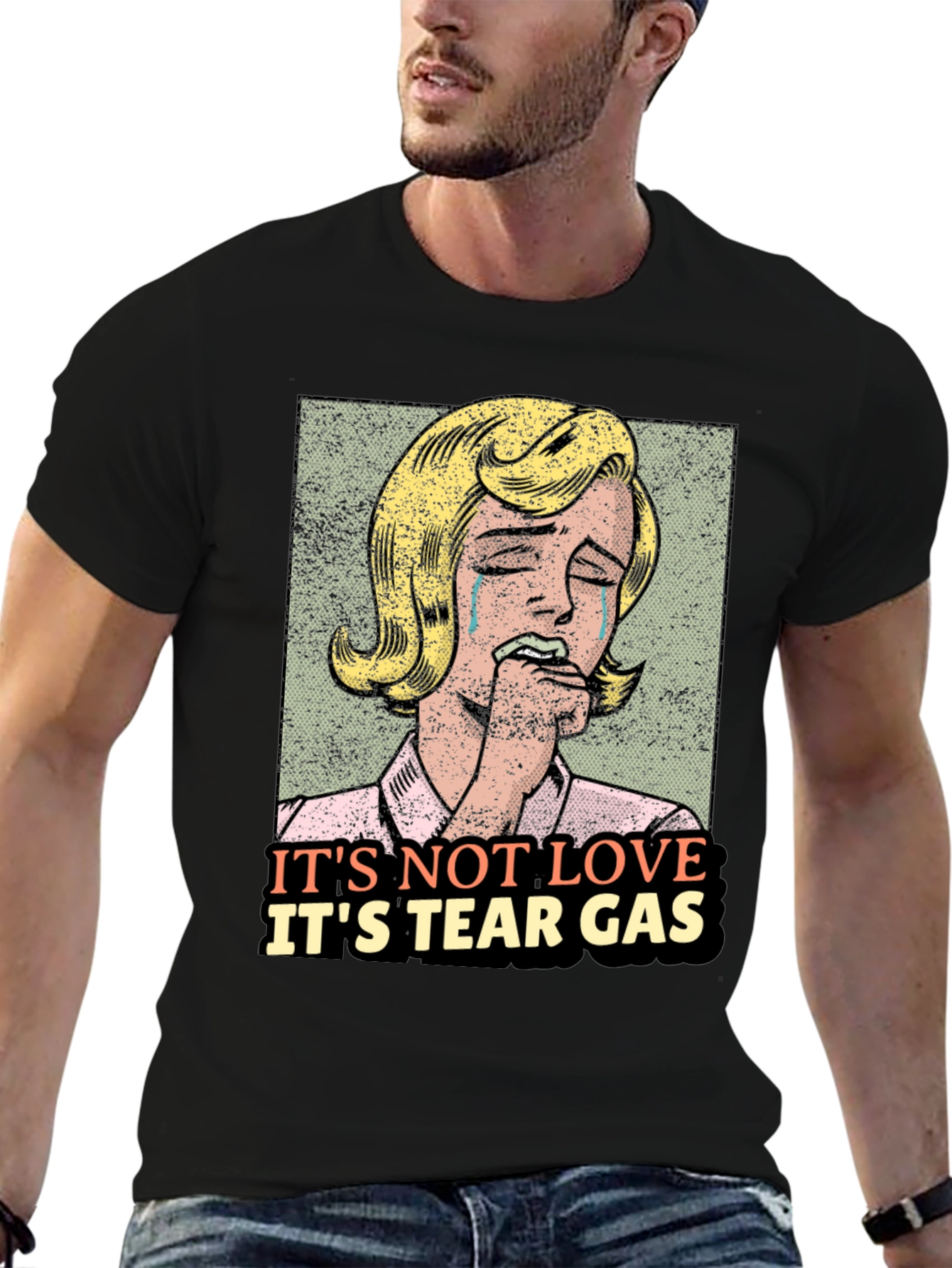 Its Not Love Its Tear Gas Graphic Tee