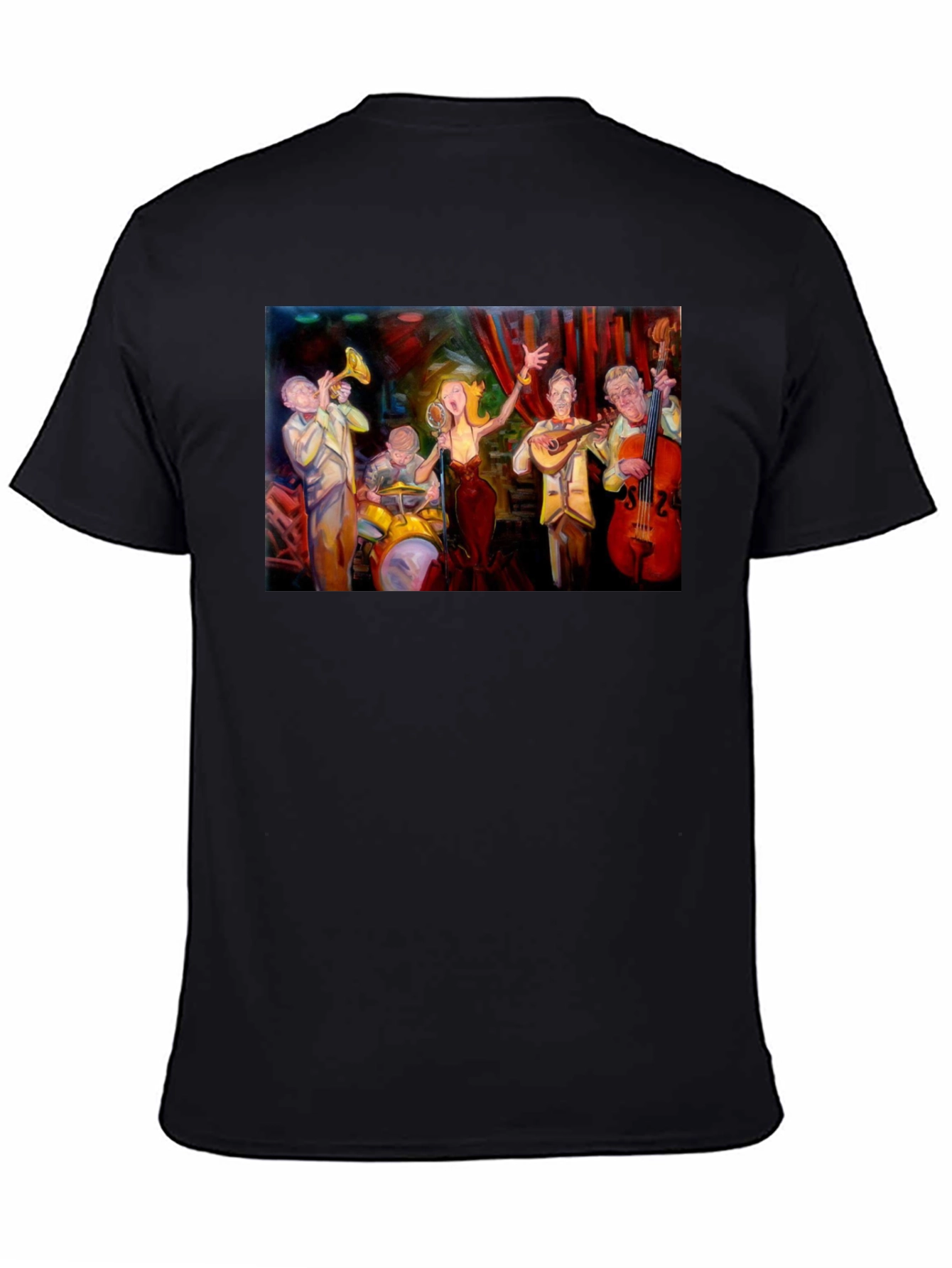 Jazz Band Graphic Black T-Shirt