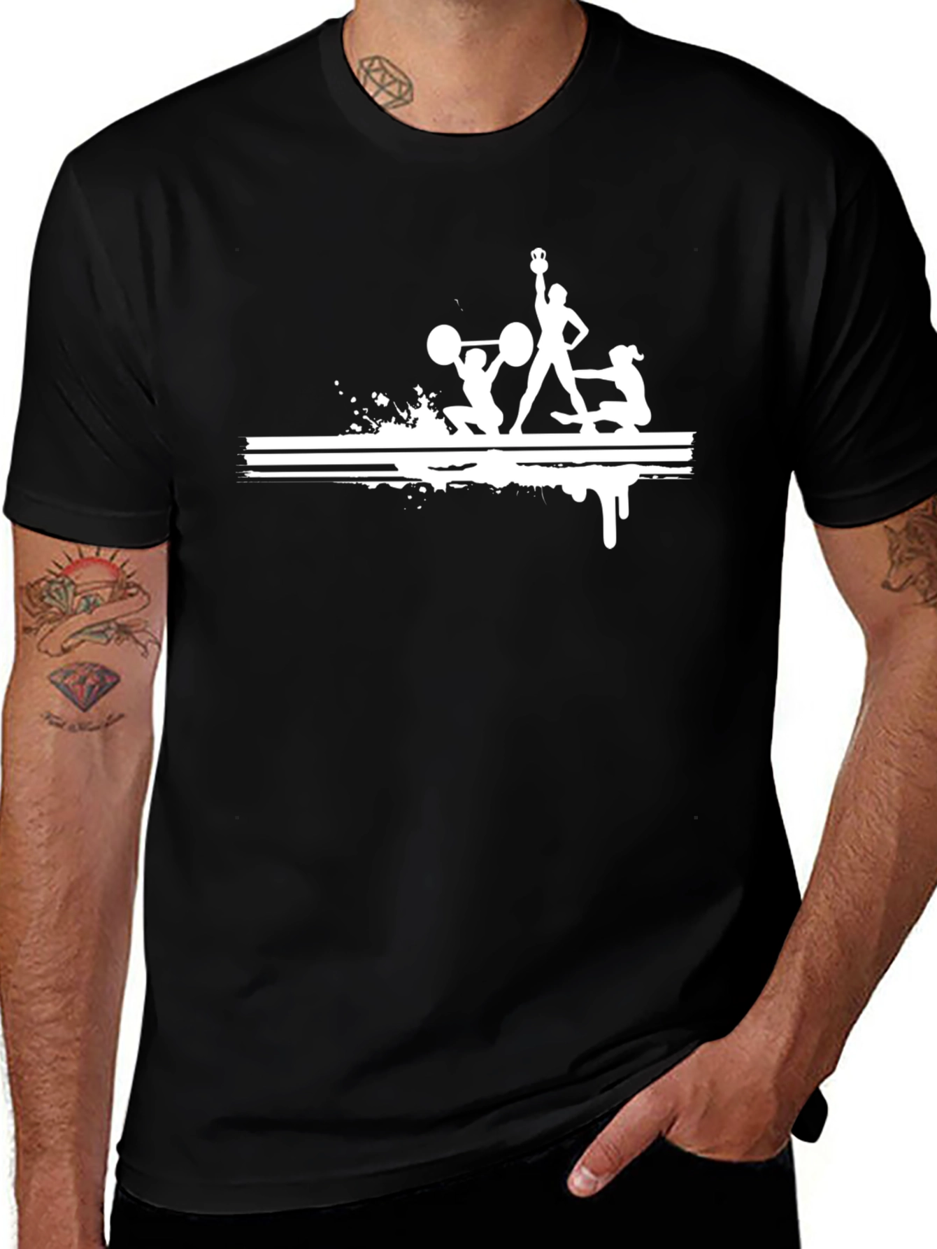 Weightlifting Graphic Tee - Black