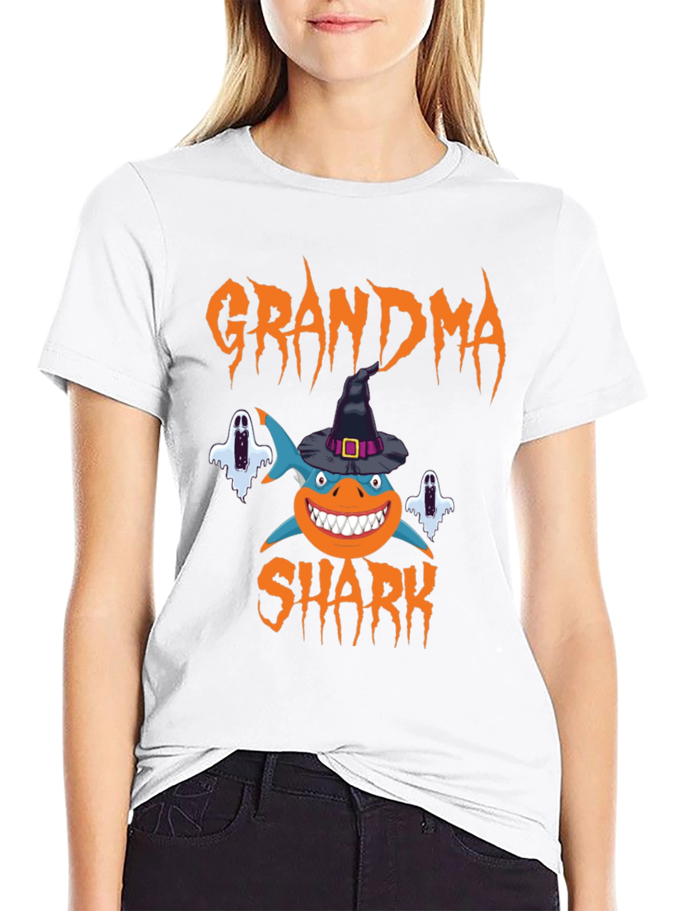 Grandma Shark Halloween T-Shirt