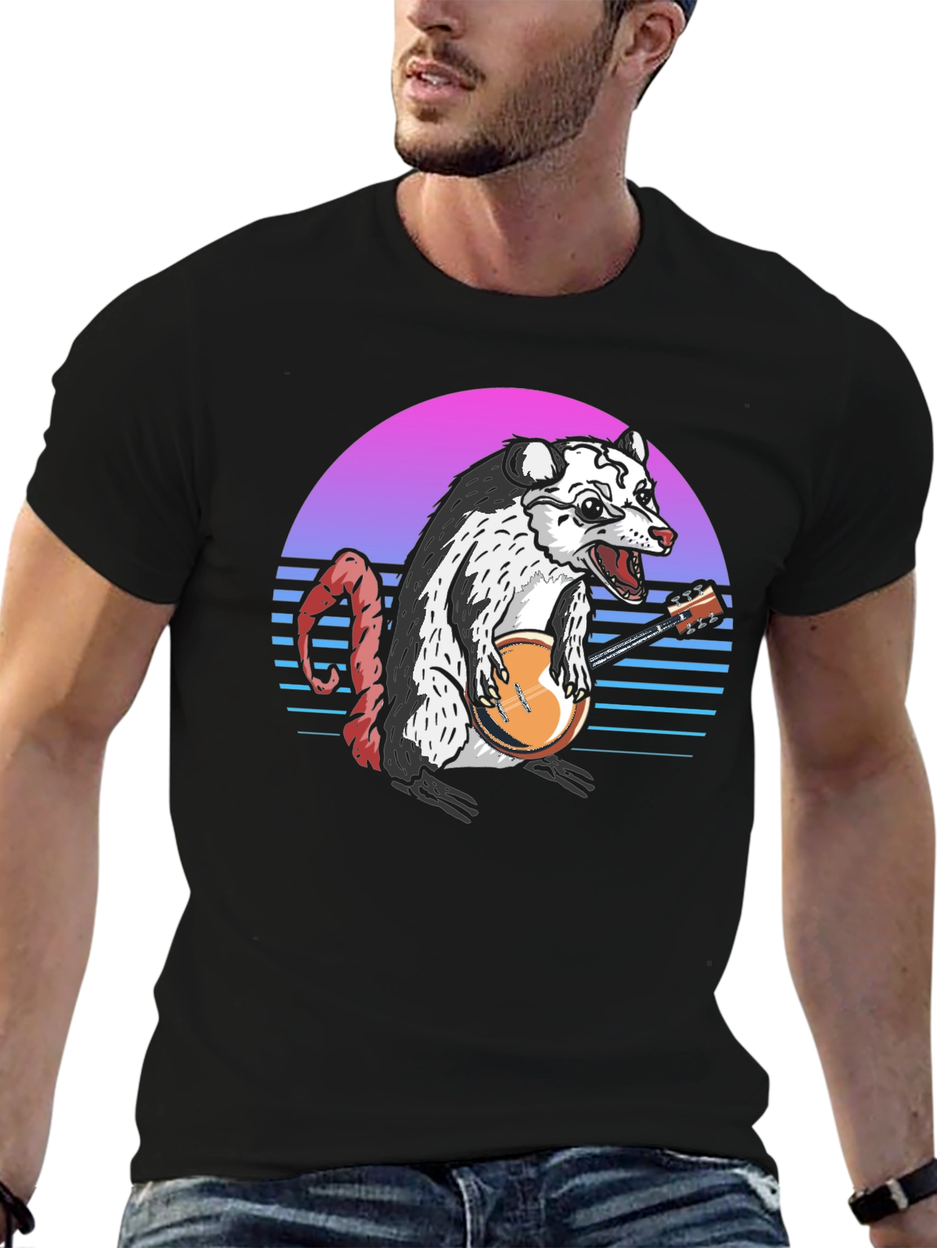 Opossum Banjo Player T-Shirt