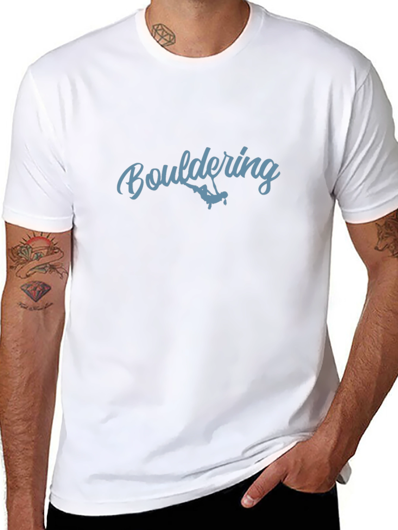 Bouldering Graphic Tee - Black Climbing T-Shirt