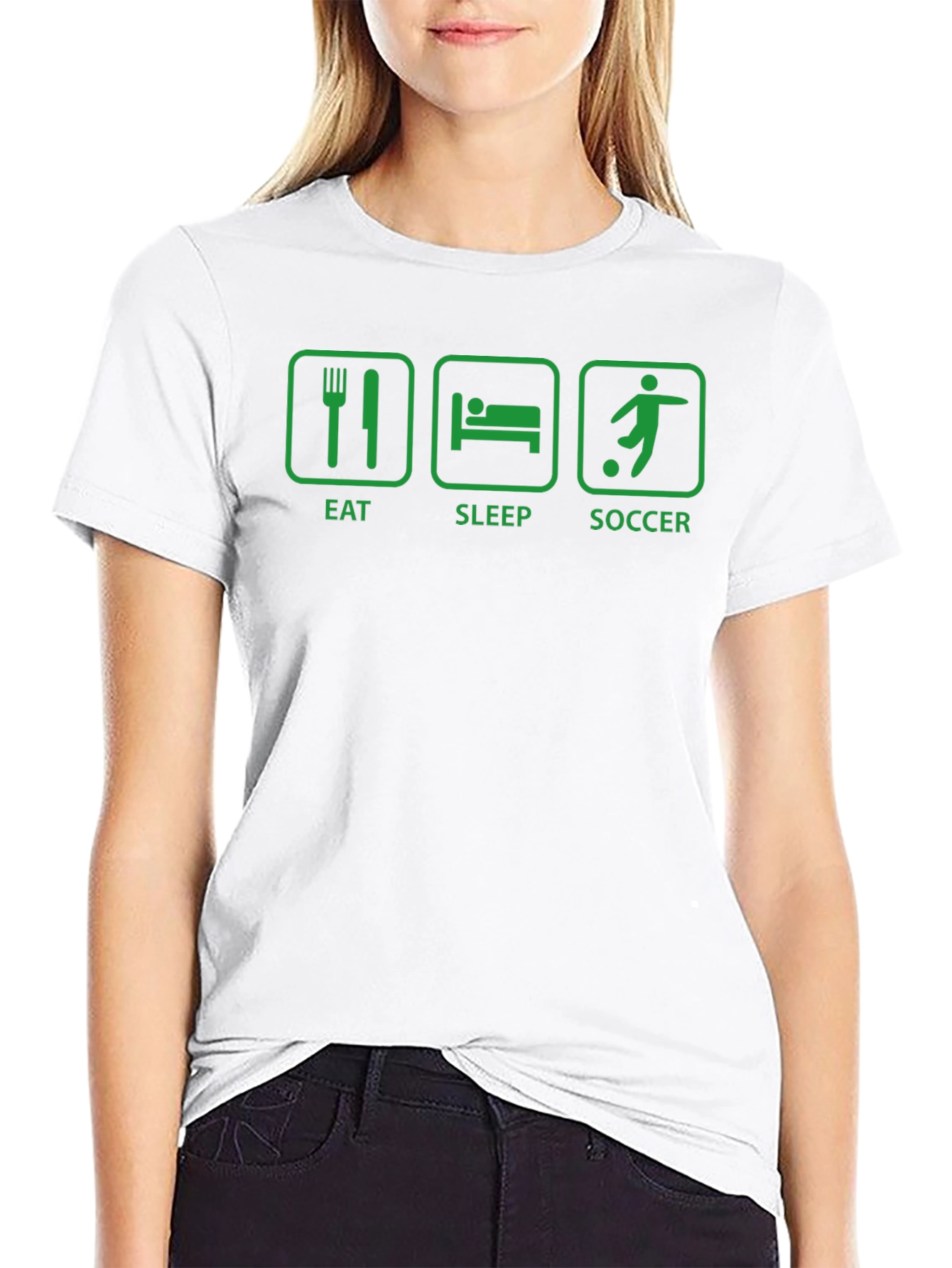Eat Sleep Soccer T-Shirt - Black